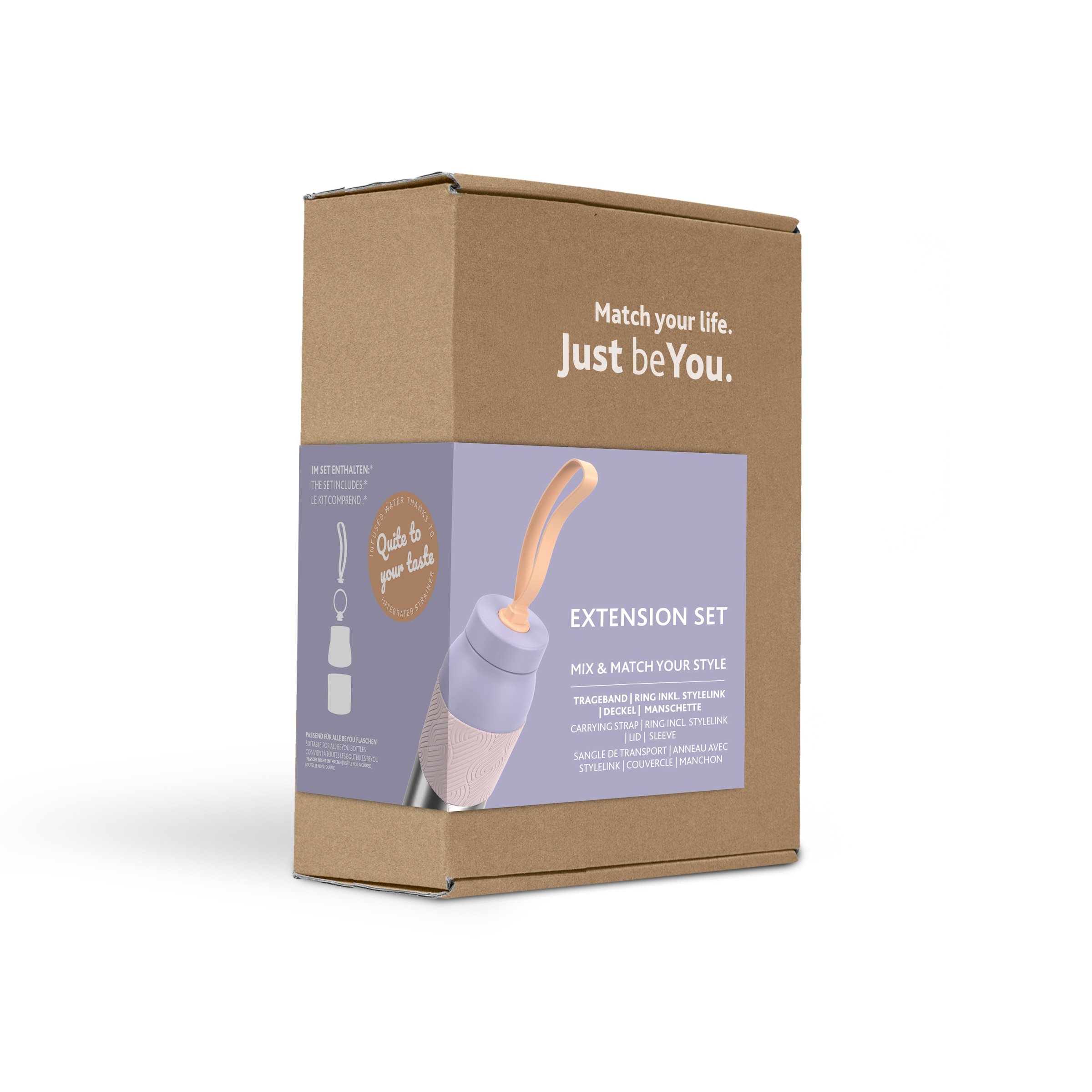 Emsa Deckel »beYou« Erweiterungs-Set, Mix-und-Match, integriertes Sieb im Verschluss