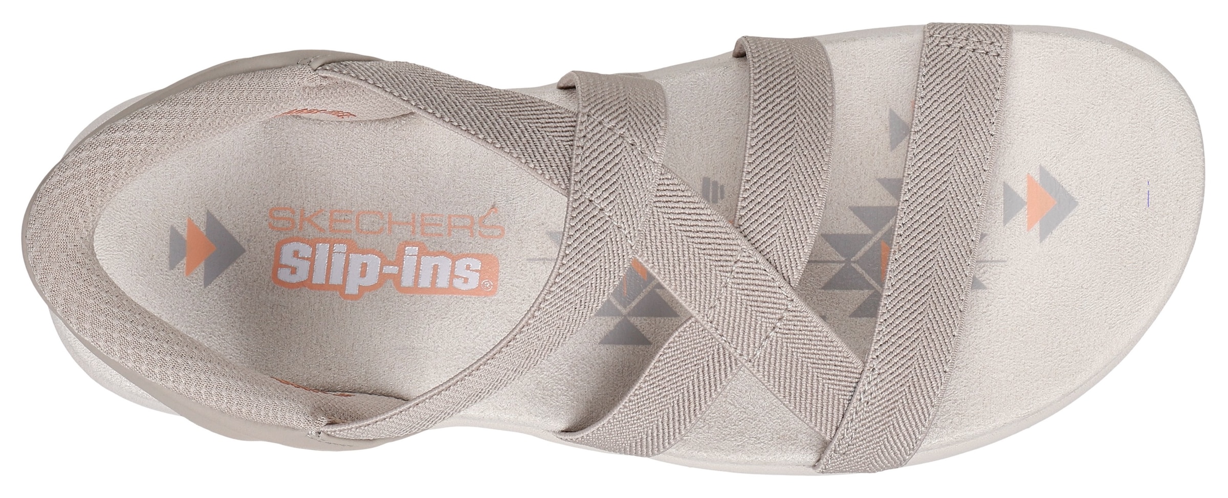 Skechers Sandale »REGGAE SLIM-STRETCH FLEX«, Flats, Trekking Sandale mit Slip-ins Funktion