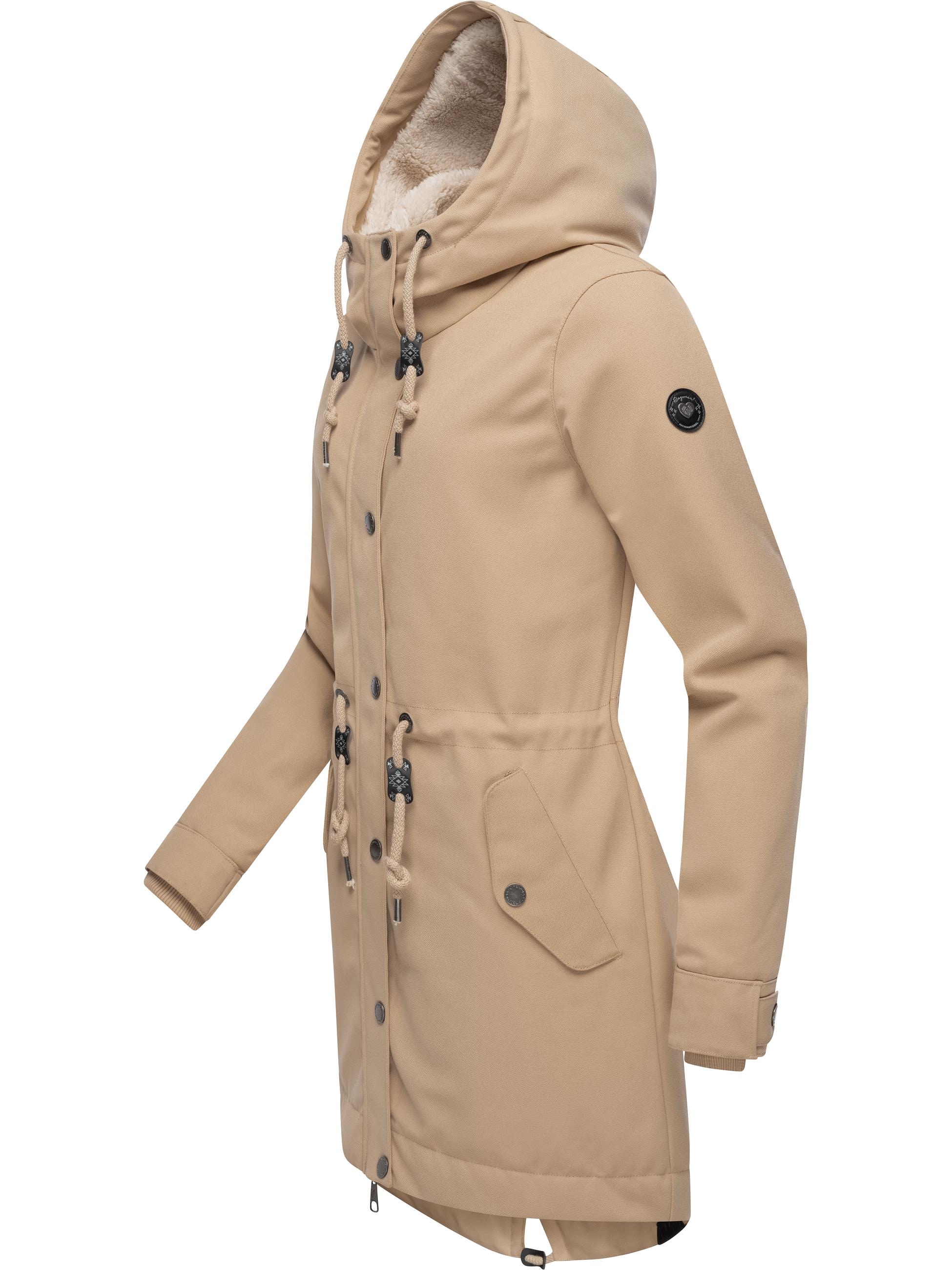 Ragwear Parka »Kurzmantel Canny Canvas«, mit Kapuze, Wasserdichter Damen Wintermantel mit Kapuze