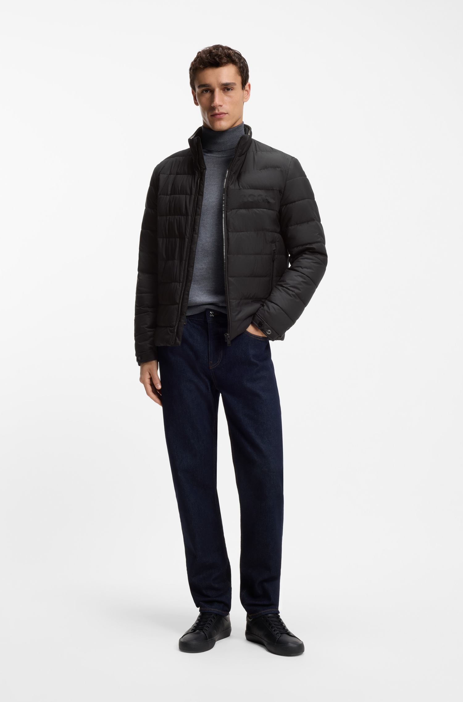 BOSS Steppjacke »Cenitos Premium Menswear« mit Stehkragen, regular fit