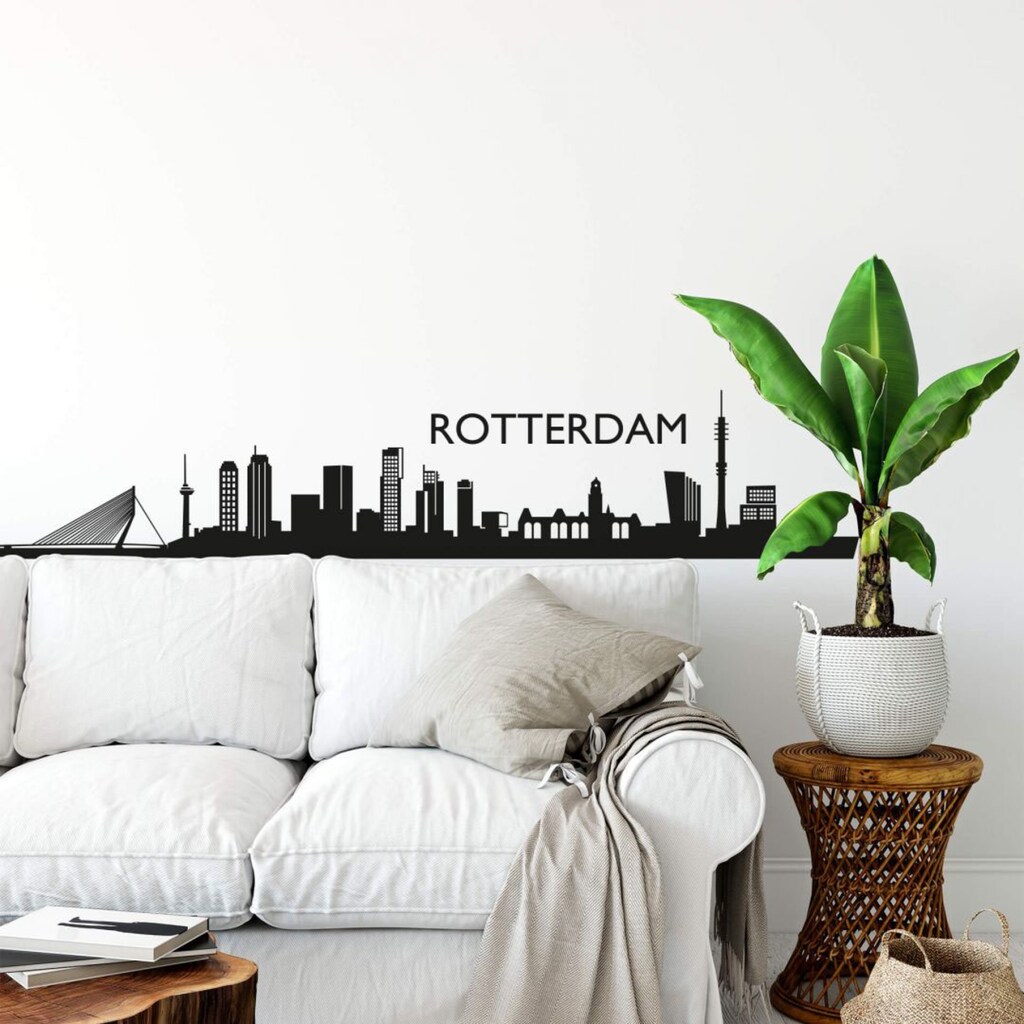 Wall-Art Wandtattoo »Stadt Skyline Rotterdam 120cm«, (1 St.)