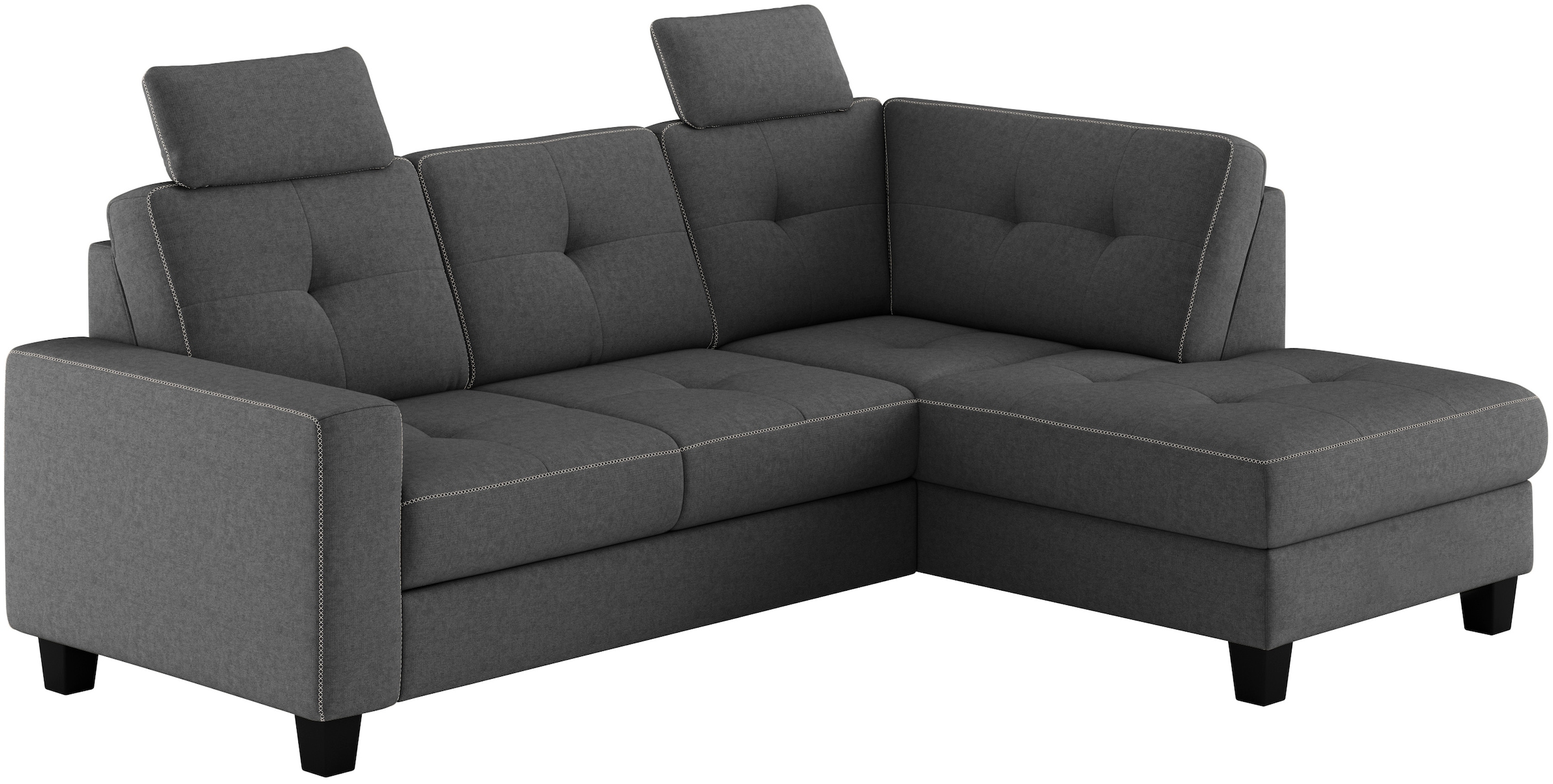 Places of Style Ecksofa »Varese«, Kreuznaht in beige