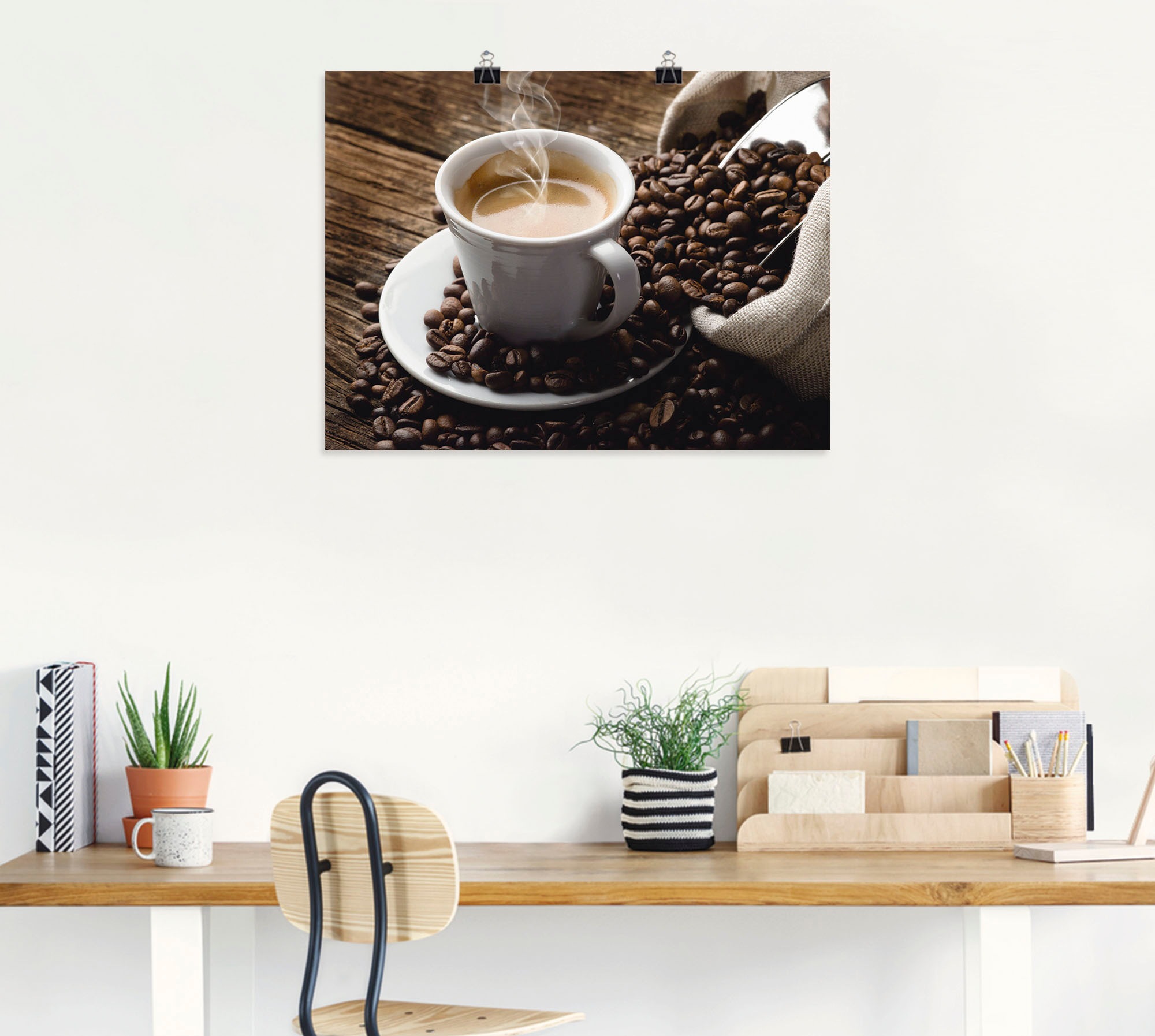 Artland Wandbild »Heißer Kaffee - dampfender Kaffee« Getränke 1 Stk. tlg. als Alubild, Leinwandbild, Poster, Wandaufkleber in verschied. Größen