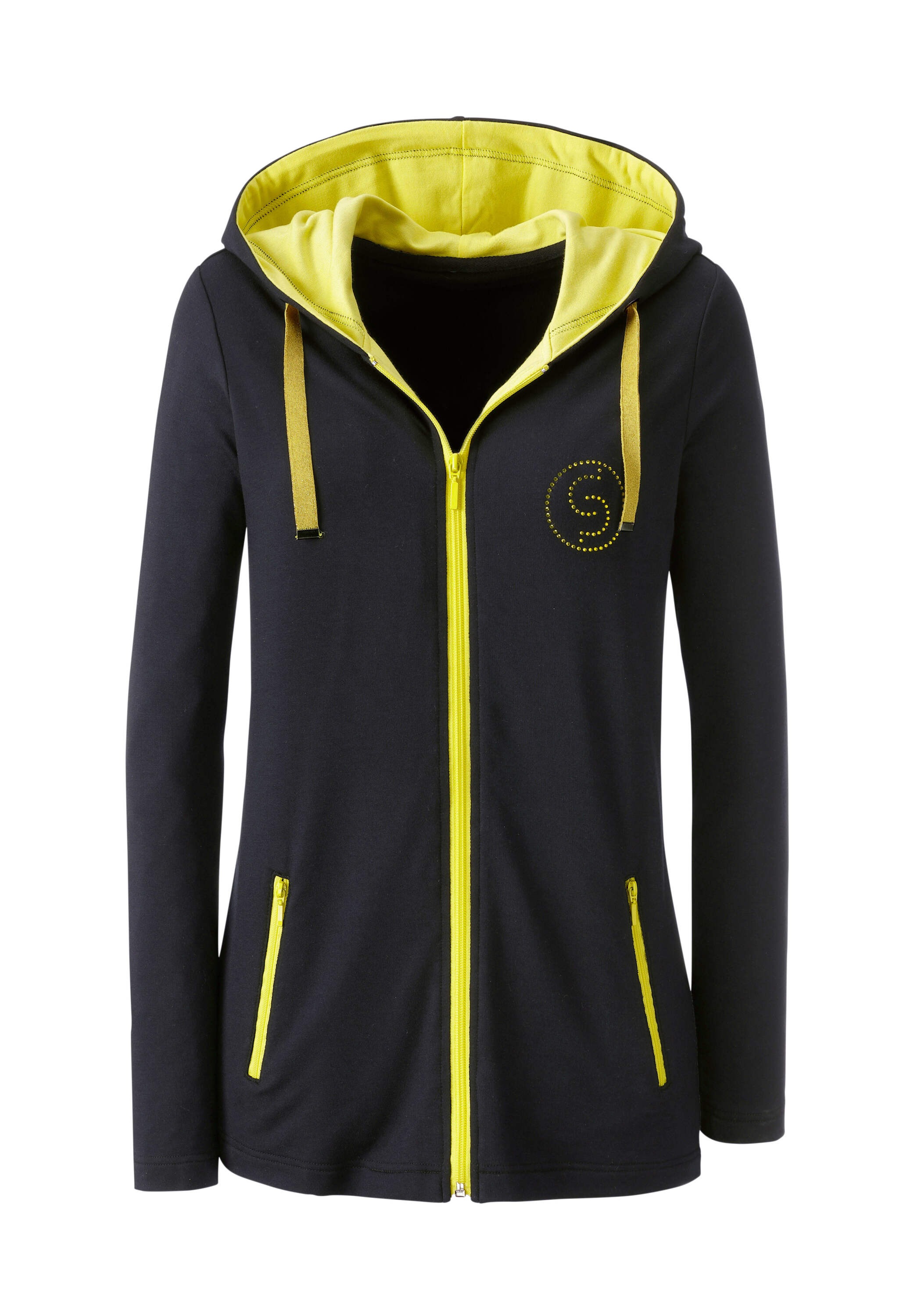 creation L Kurzjacke »Modal-Viskose-Jacke Jacke mit Glitzersteinchen-Applikation« 1 Stk. tlg.