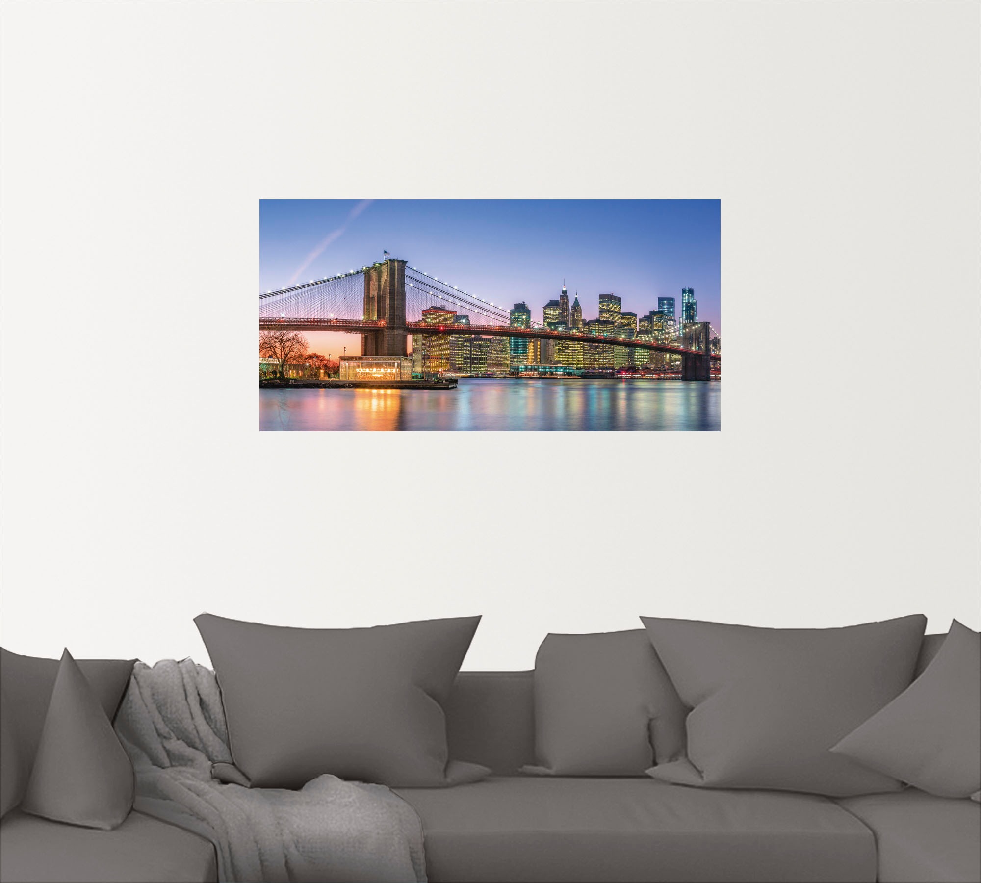 Artland Wandbild »Skyline New York City«, New York, (1 St.), als Alubild, Outdoorbild, Leinwandbild, Poster, Wandaufkleber