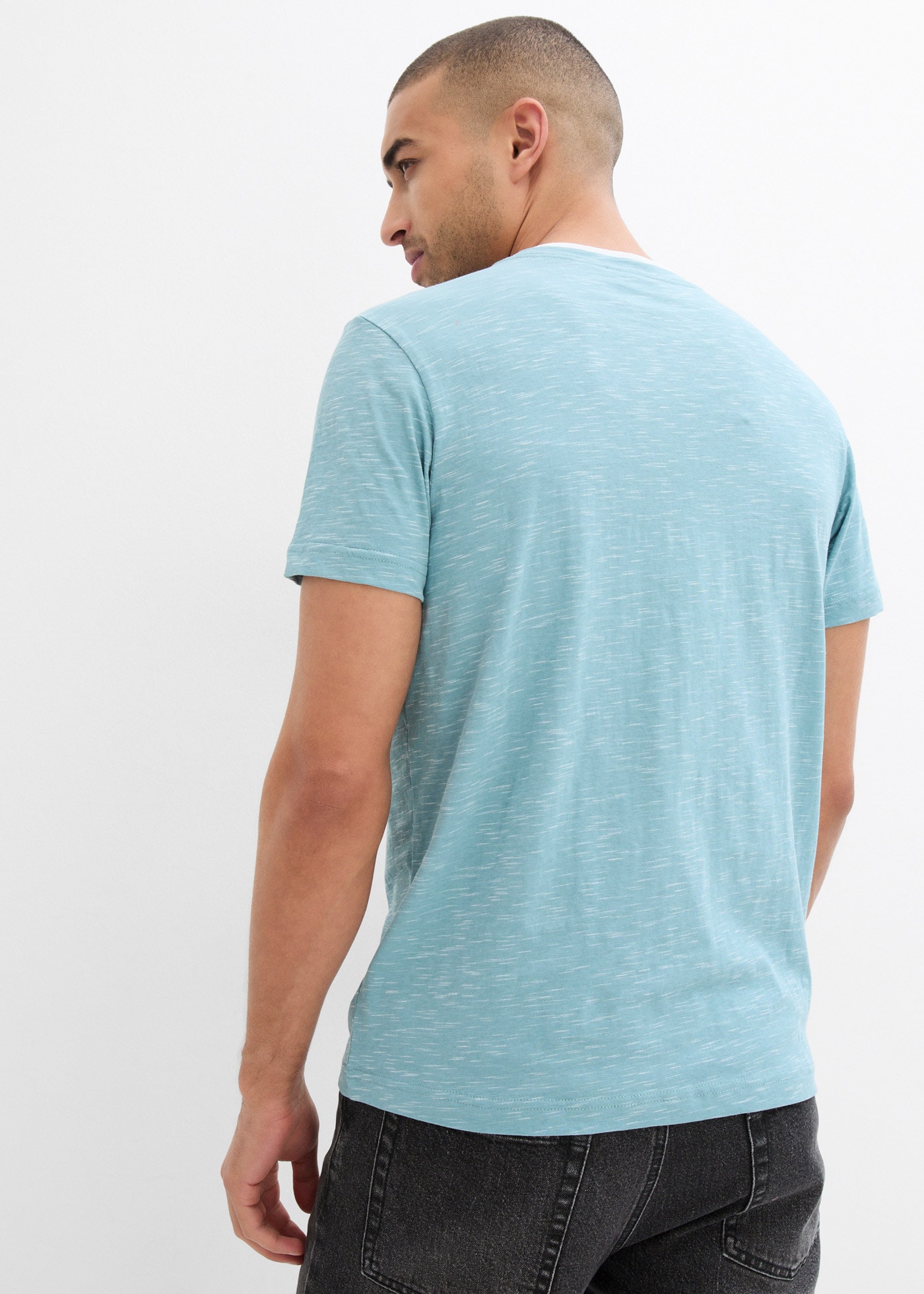 bonprix 2-in-1-Shirt »2 in 1 Shirt, Kurzarm« Regular Fit, mit Brusttasche, Henley-Stil, Lagen-Look