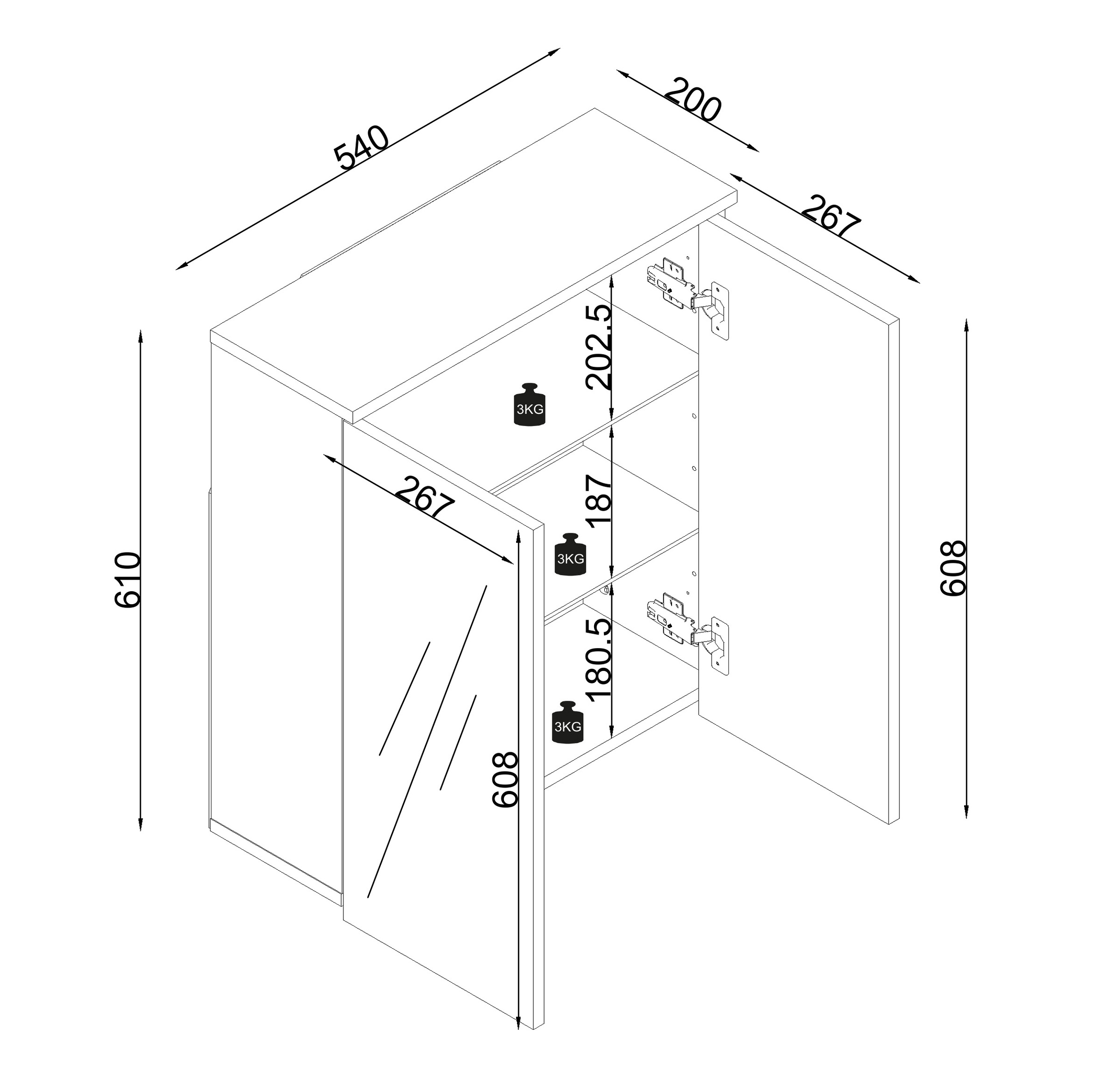 VCM Badspiegel »Spiegelschrank Bad Spiegel Flonali«