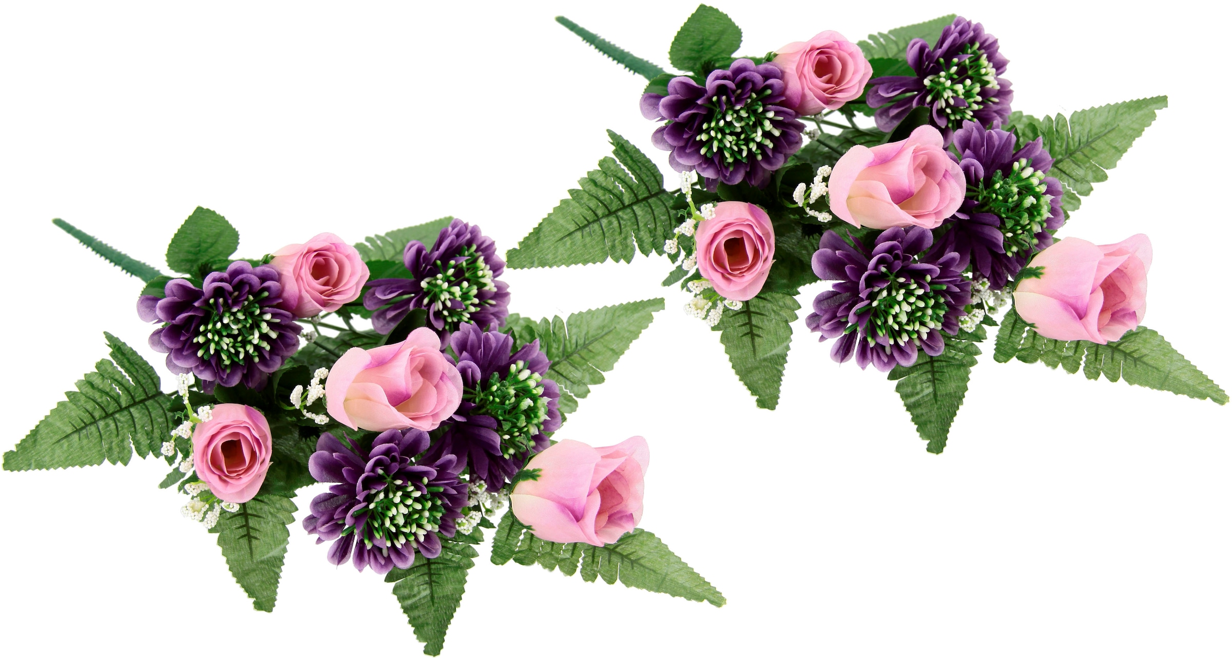 I.GE.A. Kunstblume »Bouquet Rosen und Gerbera zum Legen«, 2er Set Kunstblumenstrauß