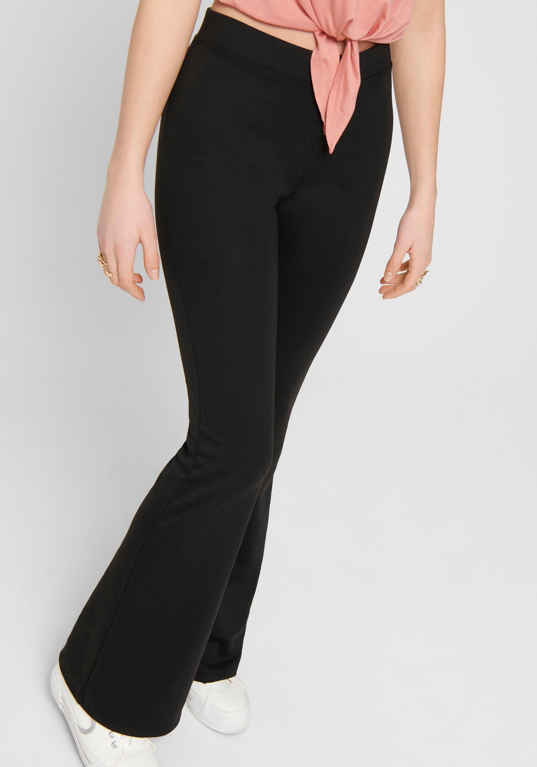 ONLY Jerseyhose »ONLFEVER STRETCH FLAIRED PANTS JRS«
