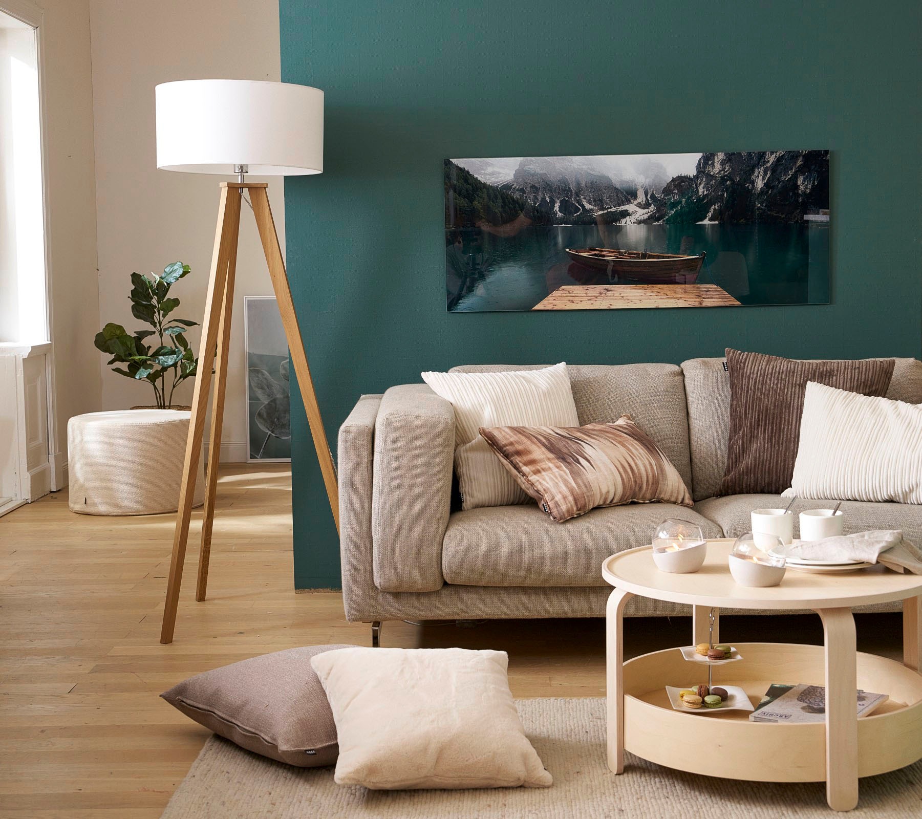 H.O.C.K. Dekokissen »Precious Cord« leicht schimmernde unterschiedlich große Längsstreifen im Retro Style