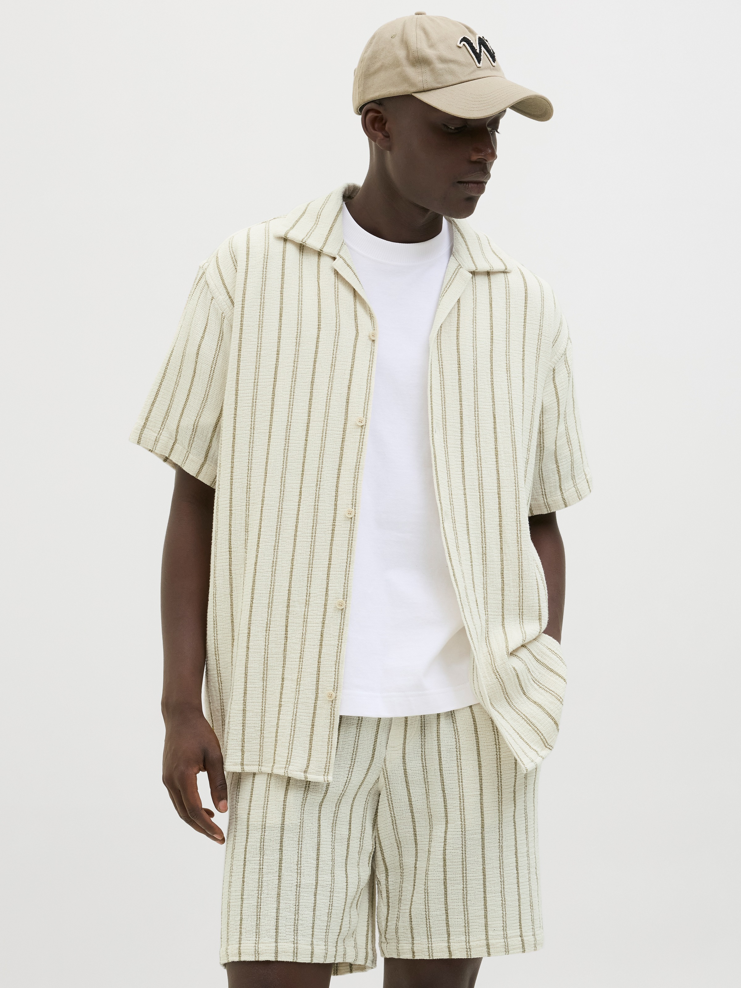 Jack & Jones Kurzarmhemd »JORCOBA STRIPE RESORT SHIRT SS SN«