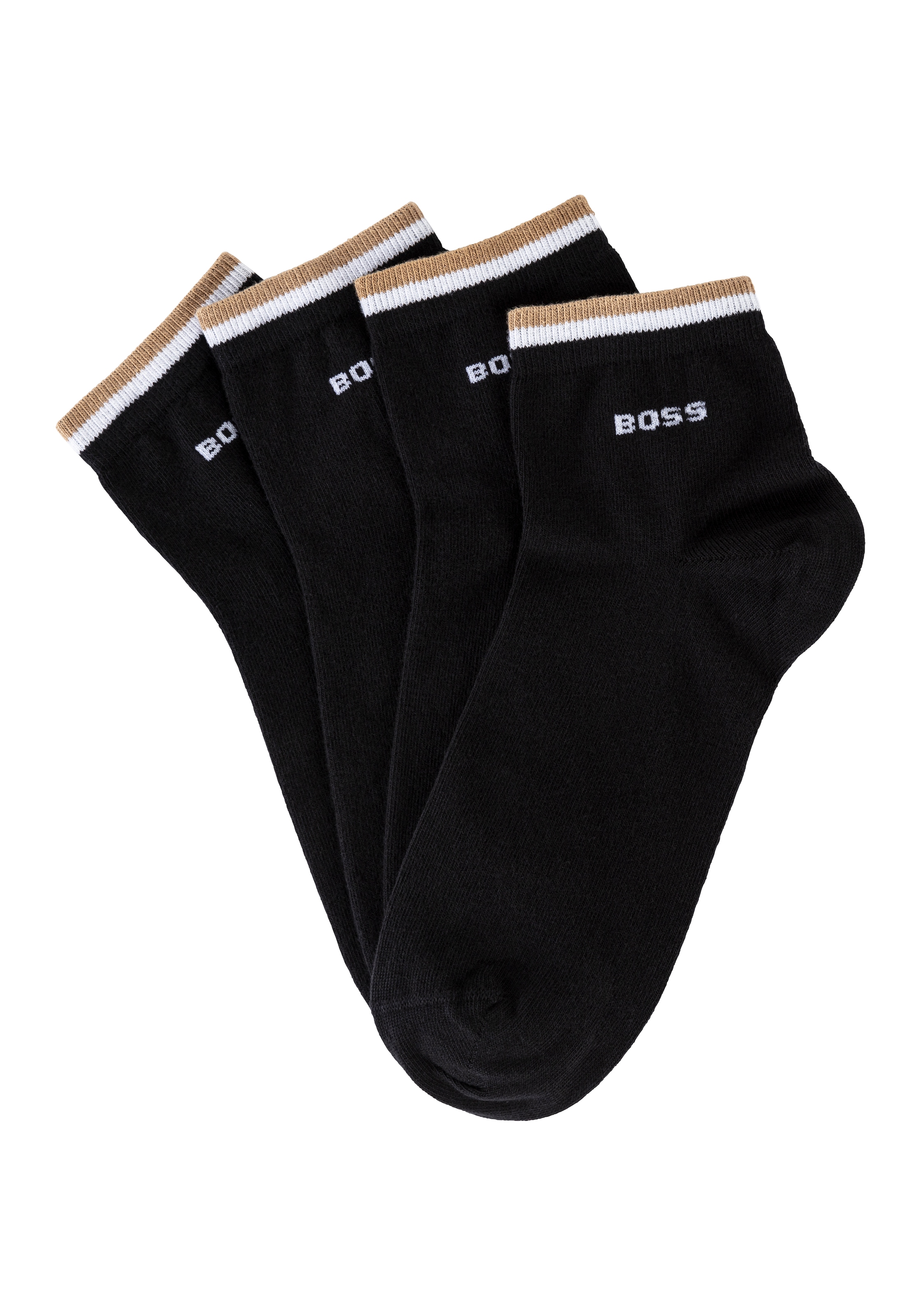 BOSS Freizeitsocken »2P SH Stripe CC« Packung, 2er, 2 Stk. tlg. mit BOSS Schriftzug