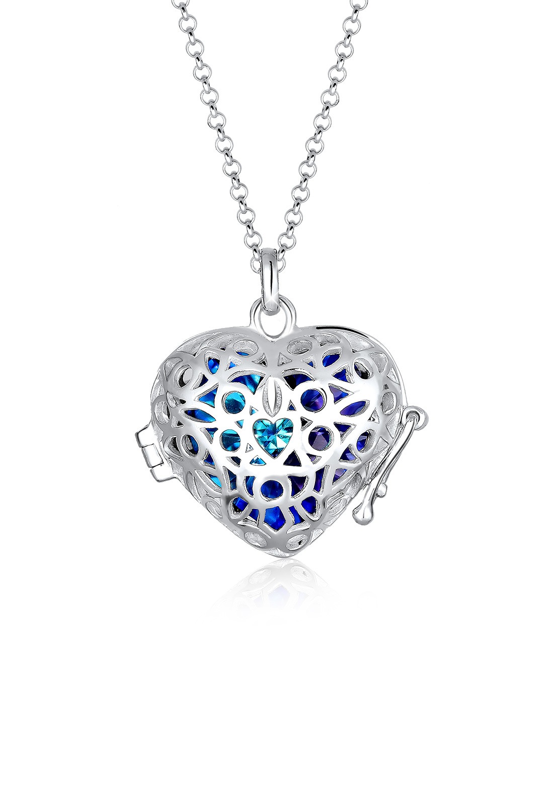 Elli Collierkettchen »*Tausch dein Herz* Kristalle 925 Silber«