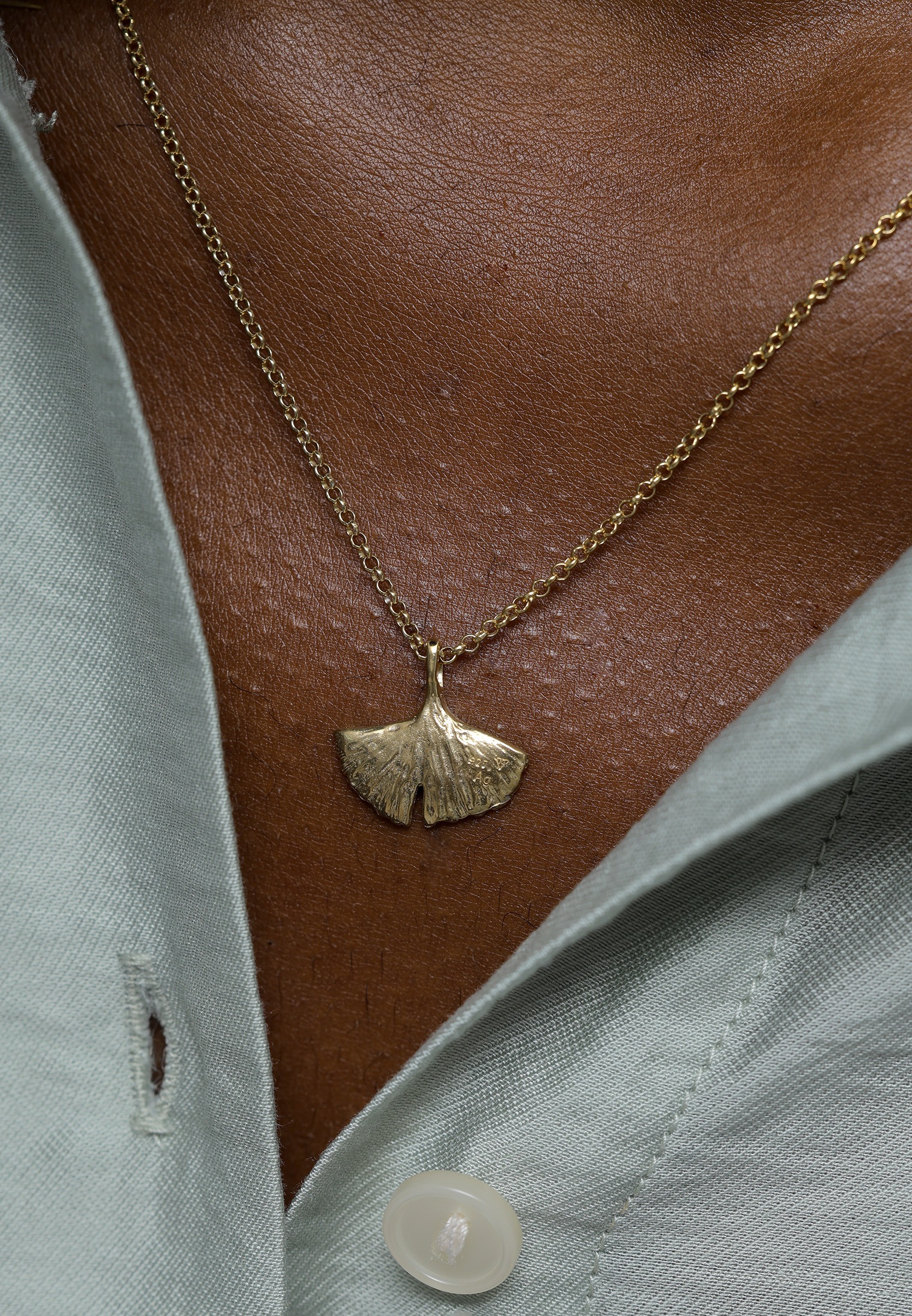 Elli Kette mit Anhänger »Halskette Ginkgo Blatt Anhänger 925 Sterling Silber«