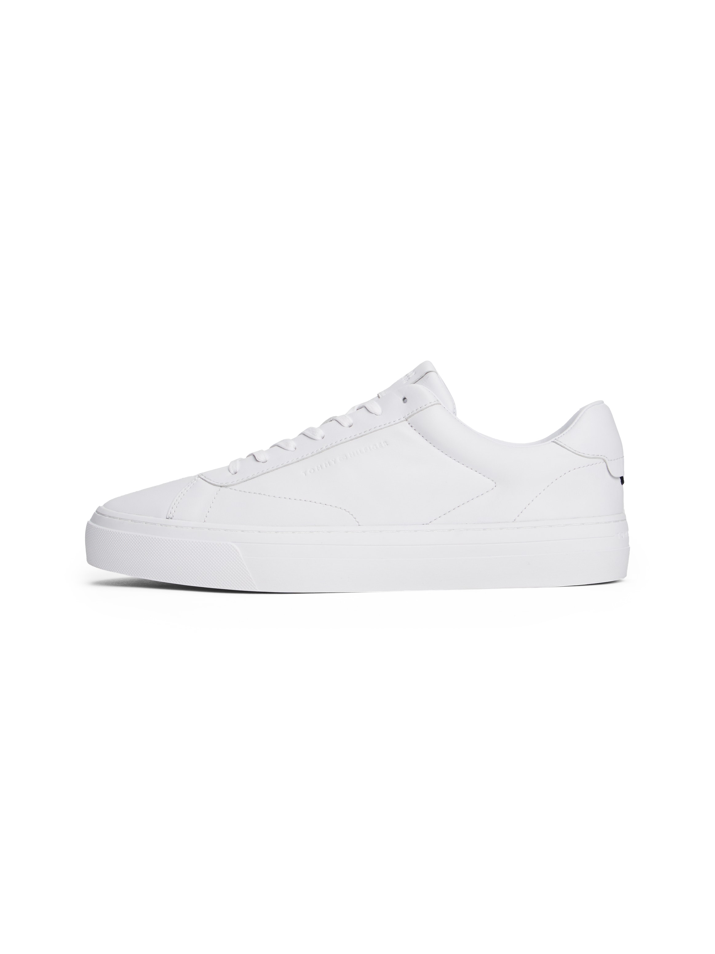 Tommy Hilfiger Sneaker »PREMIUM DRESS CUPSOLE LTH«, Freizeitschuh, Halbschuh, Schnürer mit Flaggen-Emblem an der Ferse