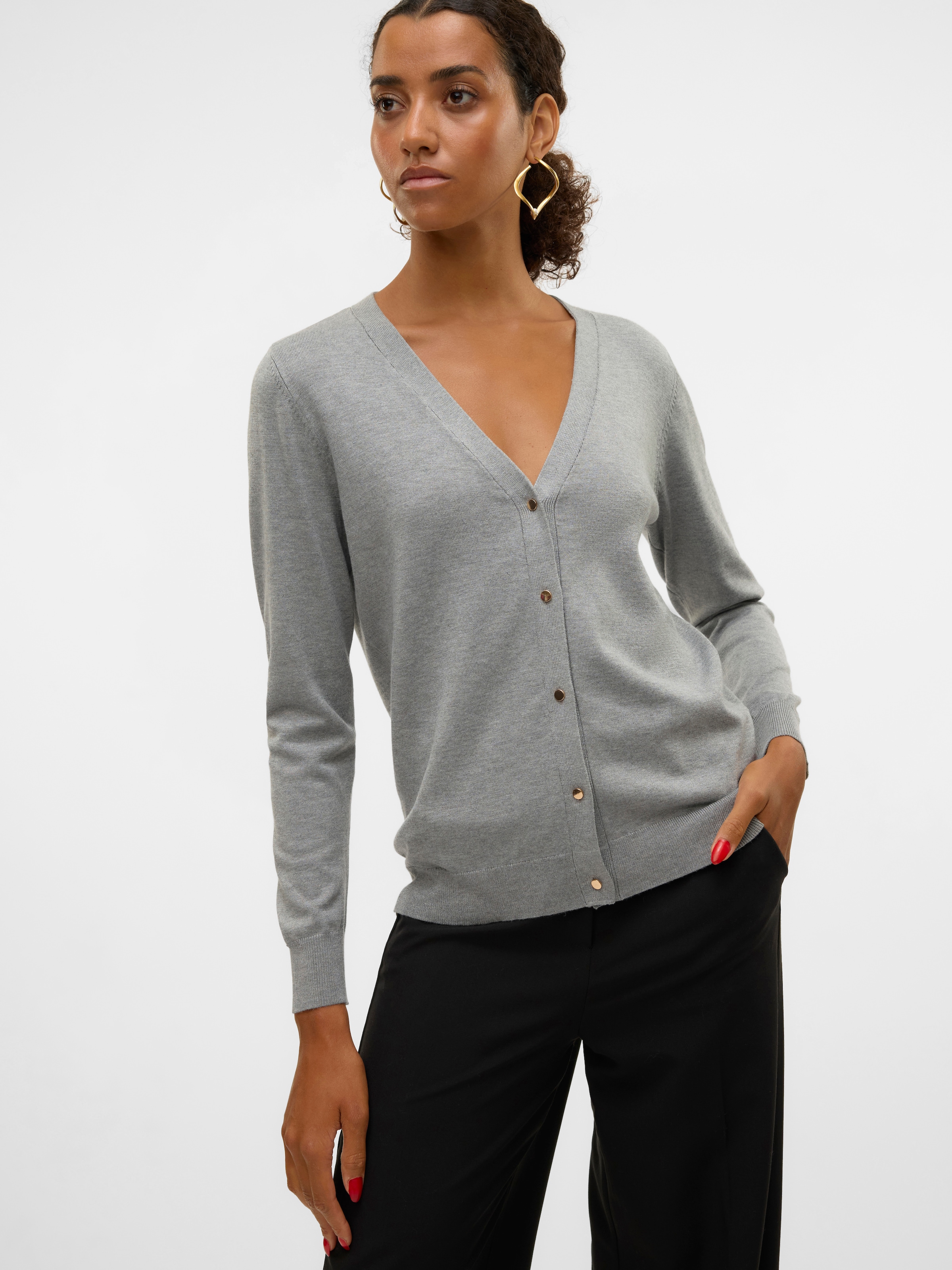 Vero Moda Strickjacke »VMSILJE LS V-NECK CARDIGAN GA NOOS«
