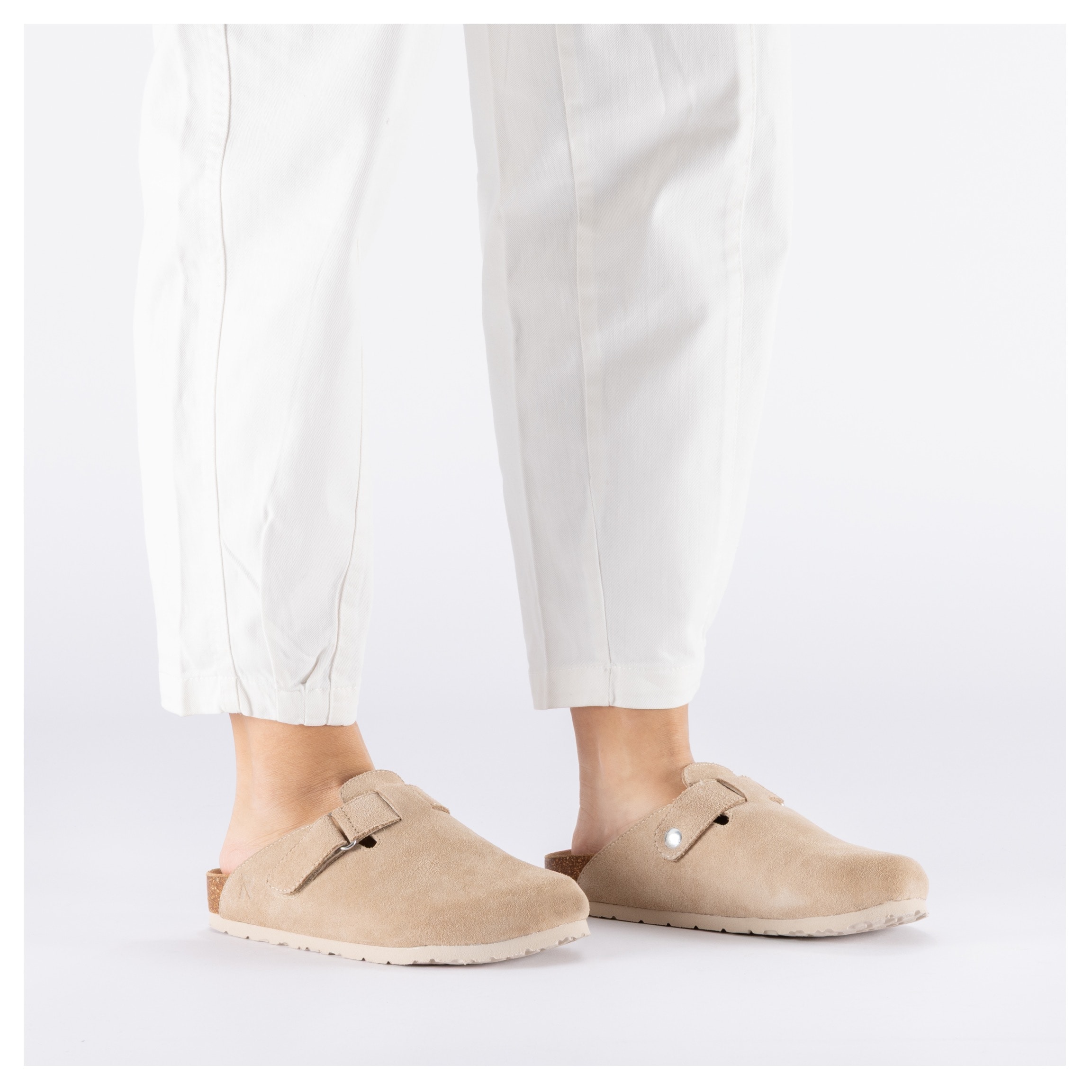 Rieker Clog  Pantolette, Hausschuh, Sommerschuh mit Klettriemchen