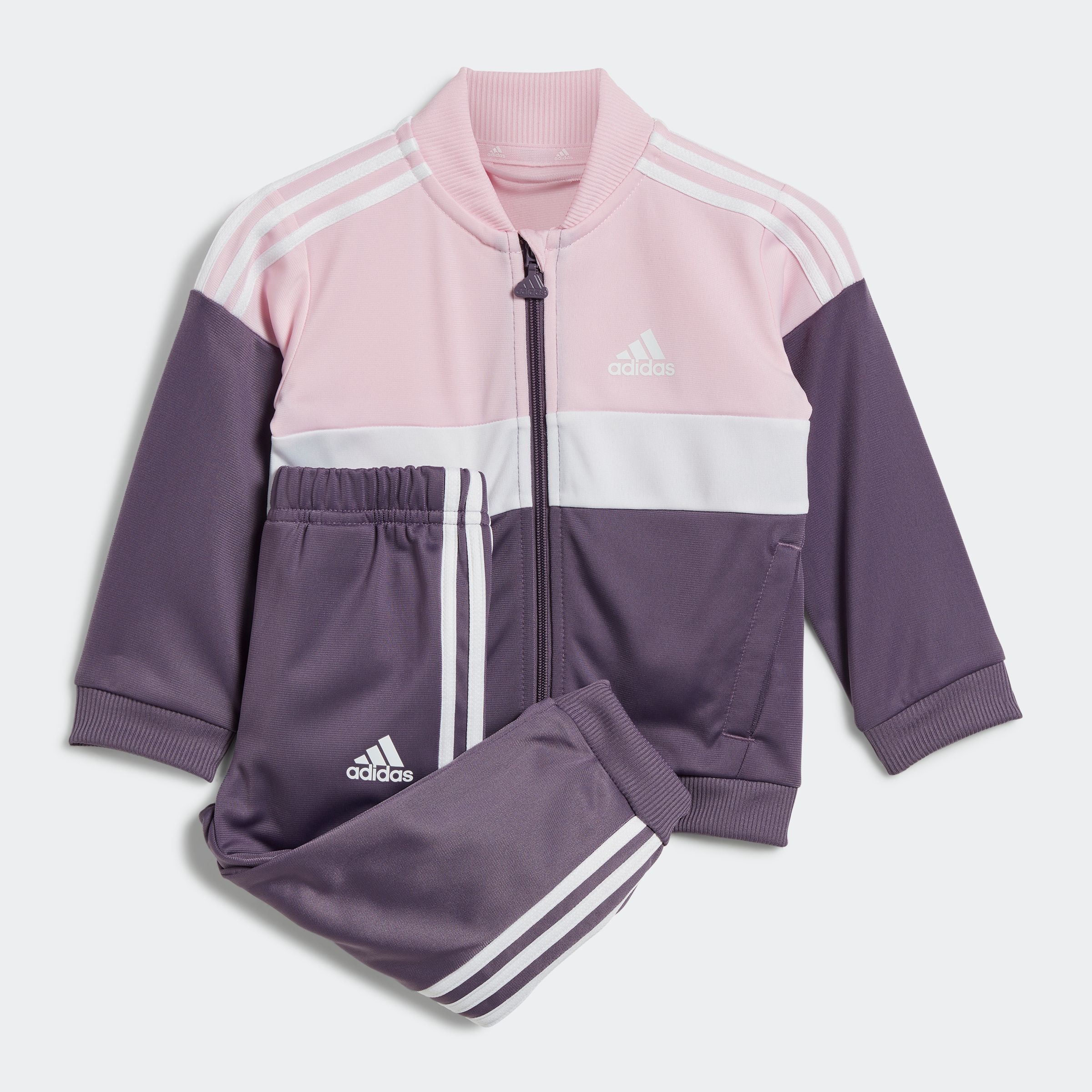 adidas Sportswear Trainingsanzug »TIBERIO 3-STREIFEN COLORBLOCK SHINY KIDS«, (2 tlg.)