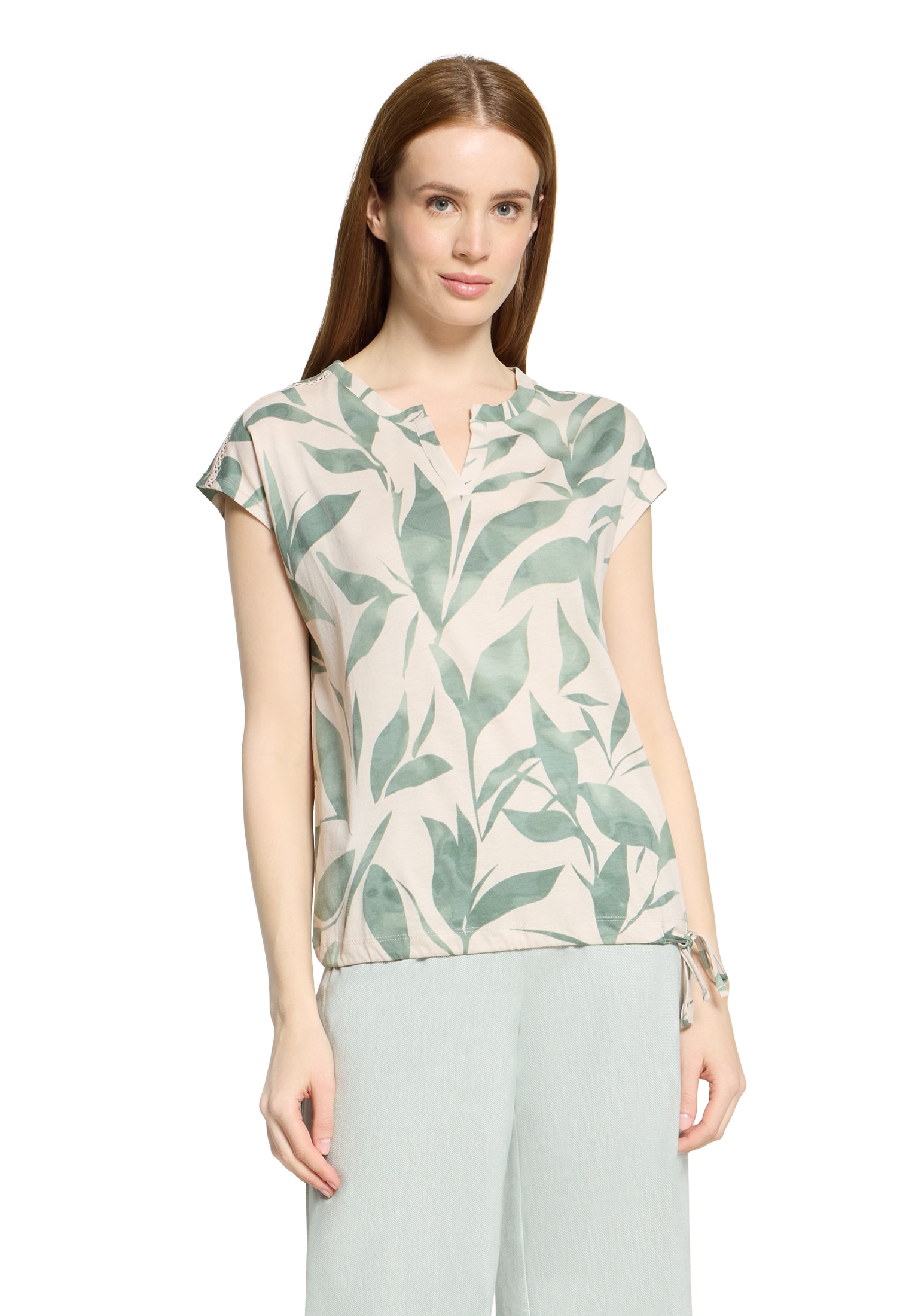 Betty&Co Rundhalsshirt »Casual-Shirt mit Tunnelzug«