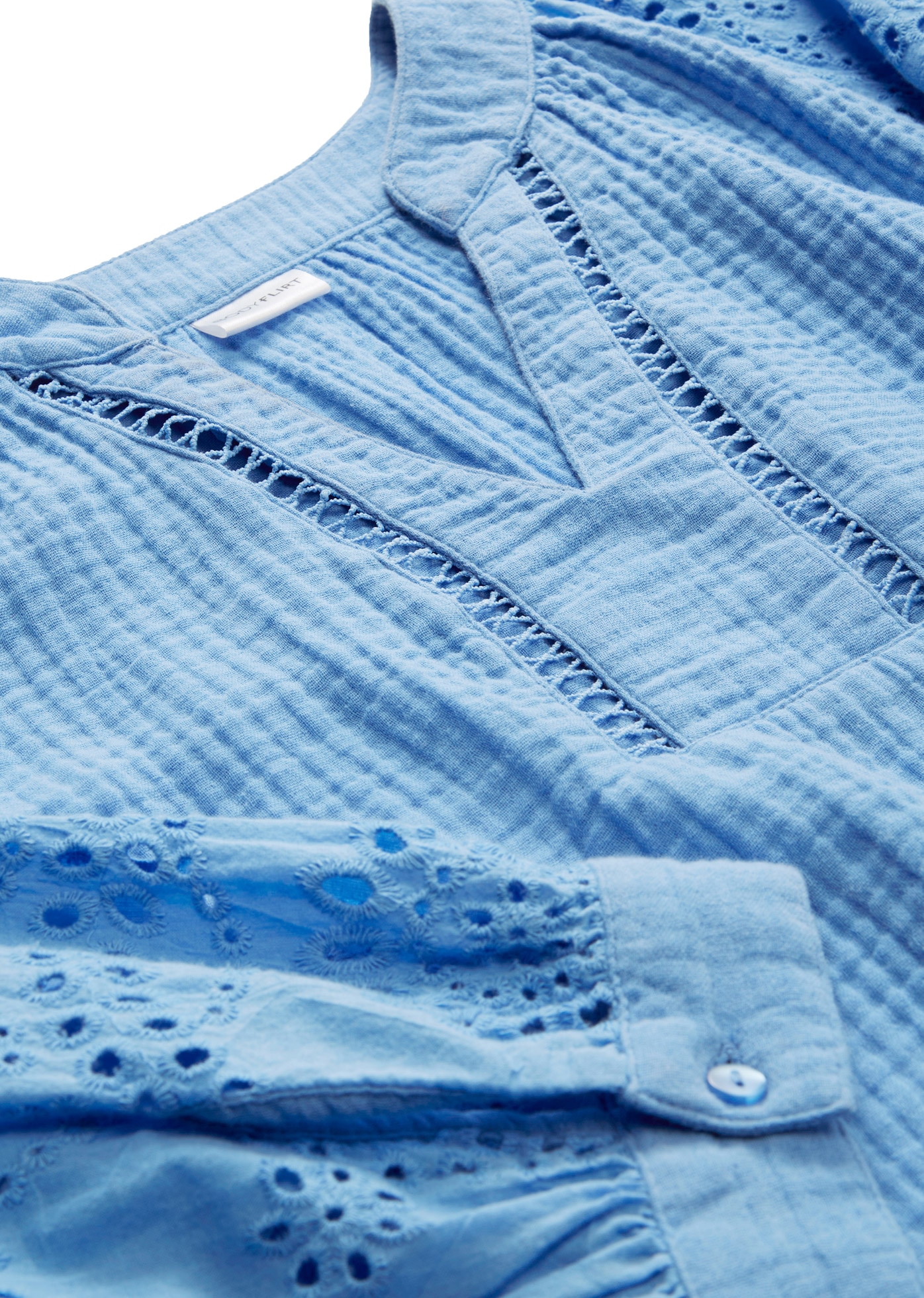 bonprix Tunika figurumspielende Passform, mit 3/4-Ärmeln, aus reiner Baumwolle