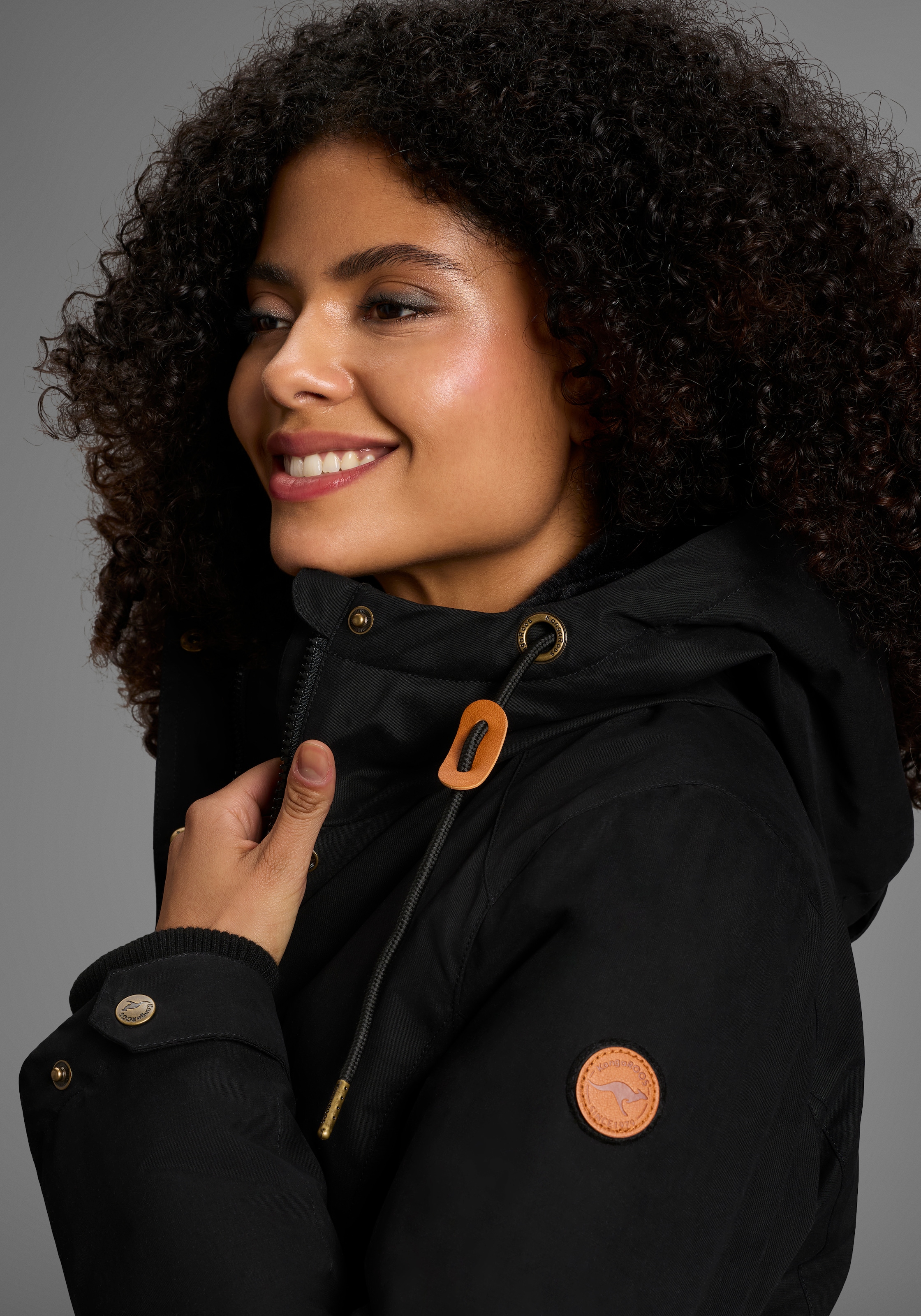 KangaROOS Parka mit Teddy Fellimitat gefüttert, Winterjacke