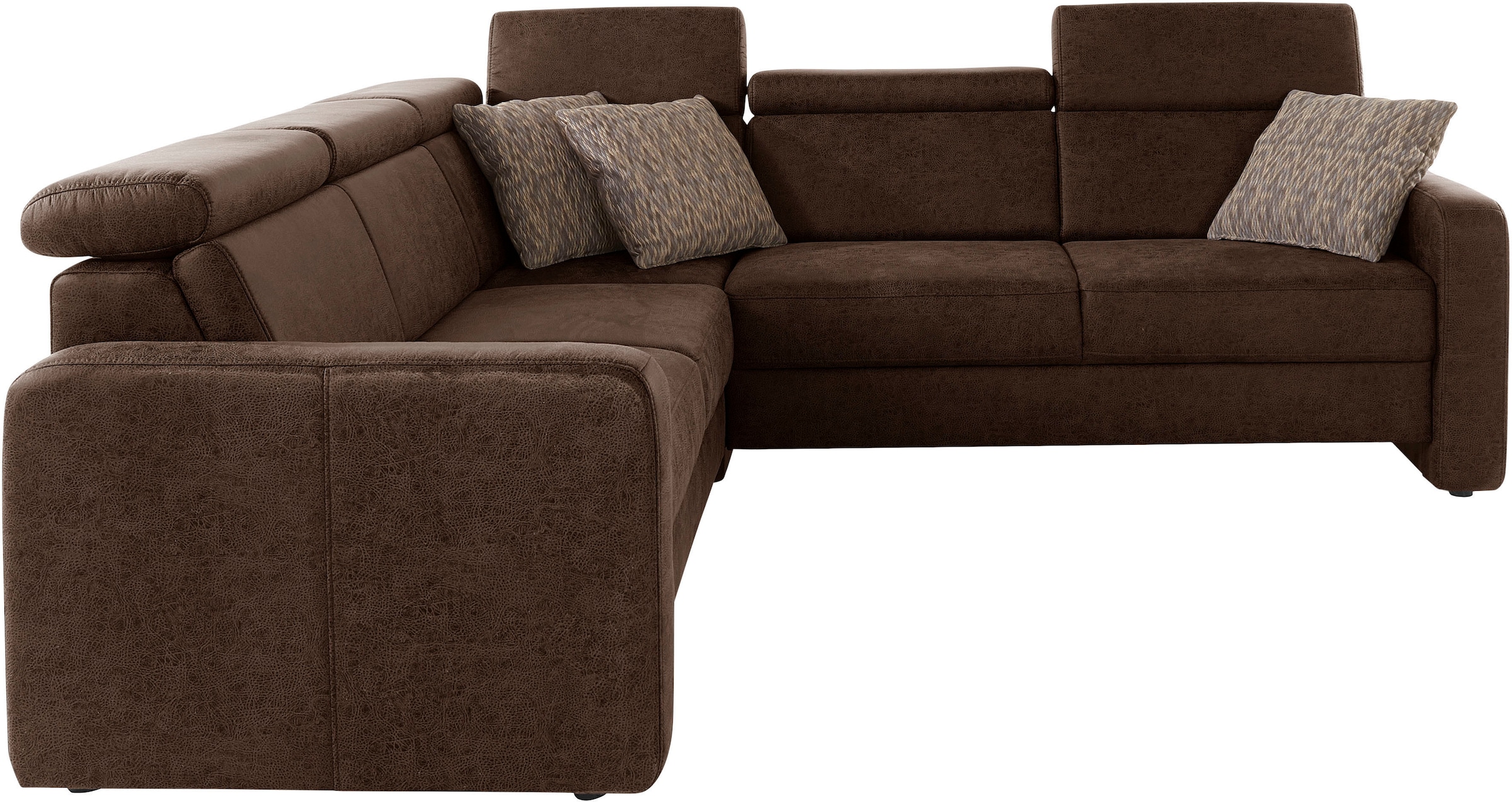 sit&more Ecksofa »Bologna L-Form« Kopfteilverstellung, wahlweise mit Bettfunktion und Schubkasten