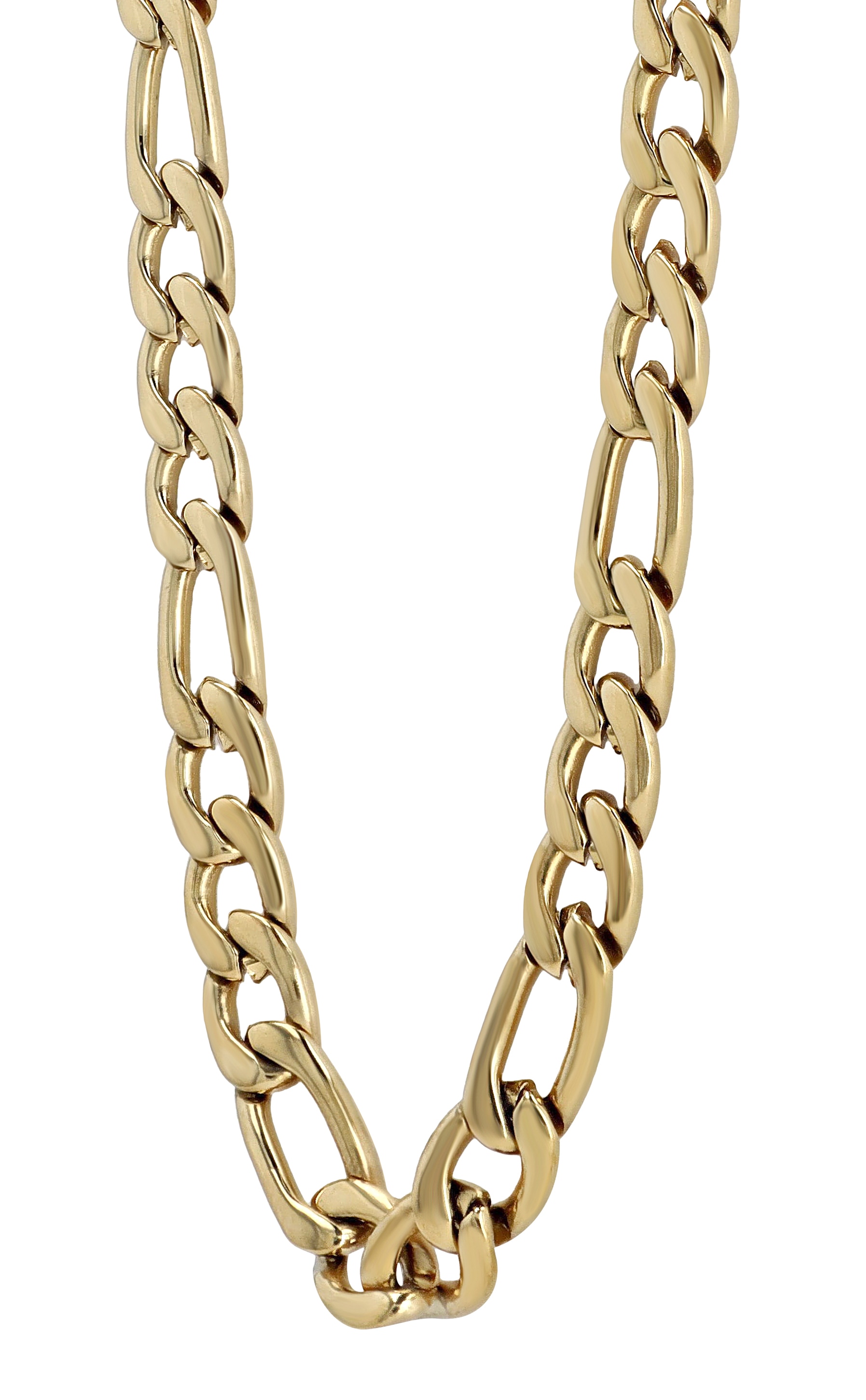 Adelia´s Gliederkette »Unisex Halskette ¿ Figarokette aus Edelstahl 50 cm«