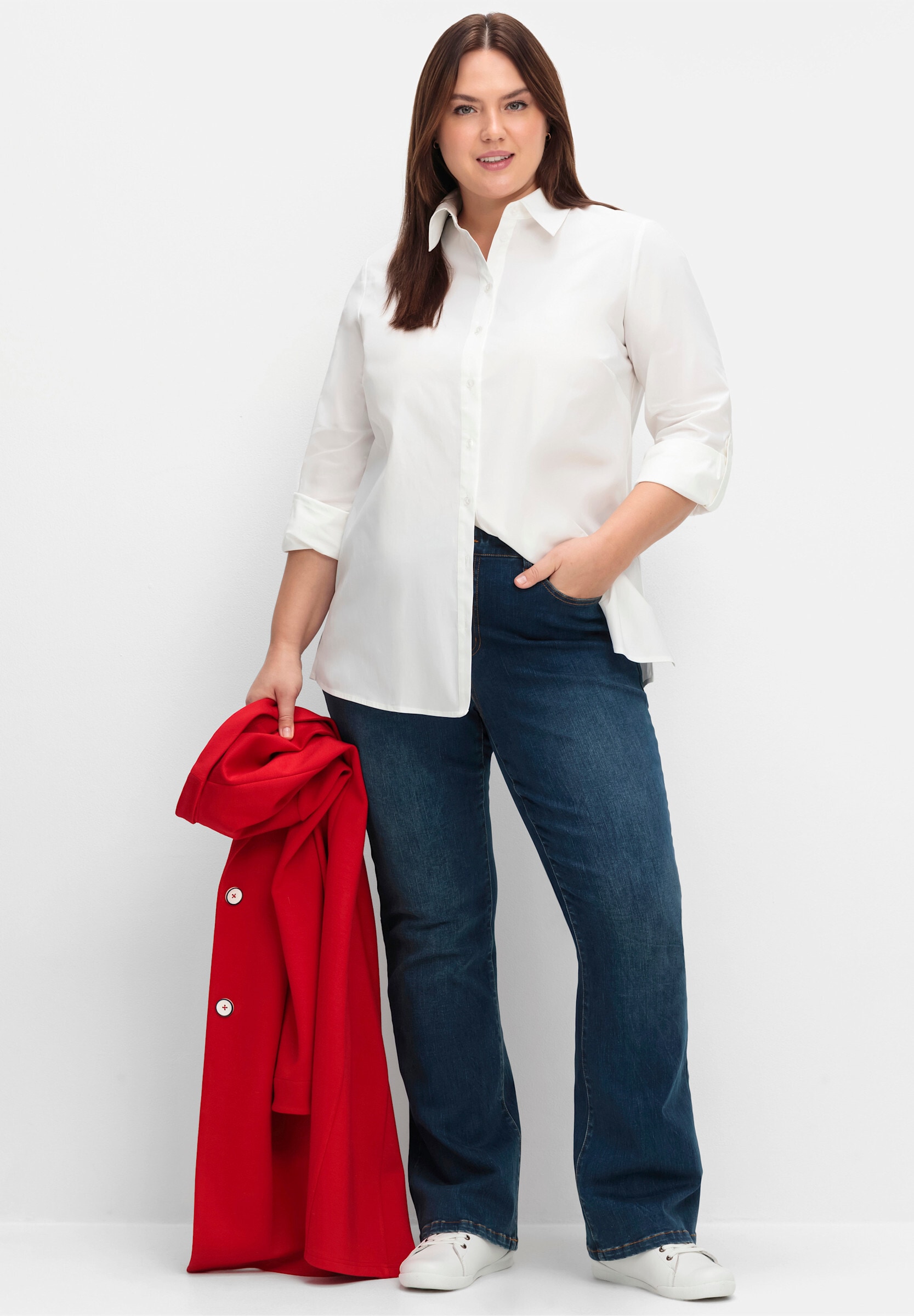 Sheego Bootcut-Jeans »Bootcut-Jeans Jeans mit Bodyforming-Effekt, Bootcut« mit Bodyforming-Effekt