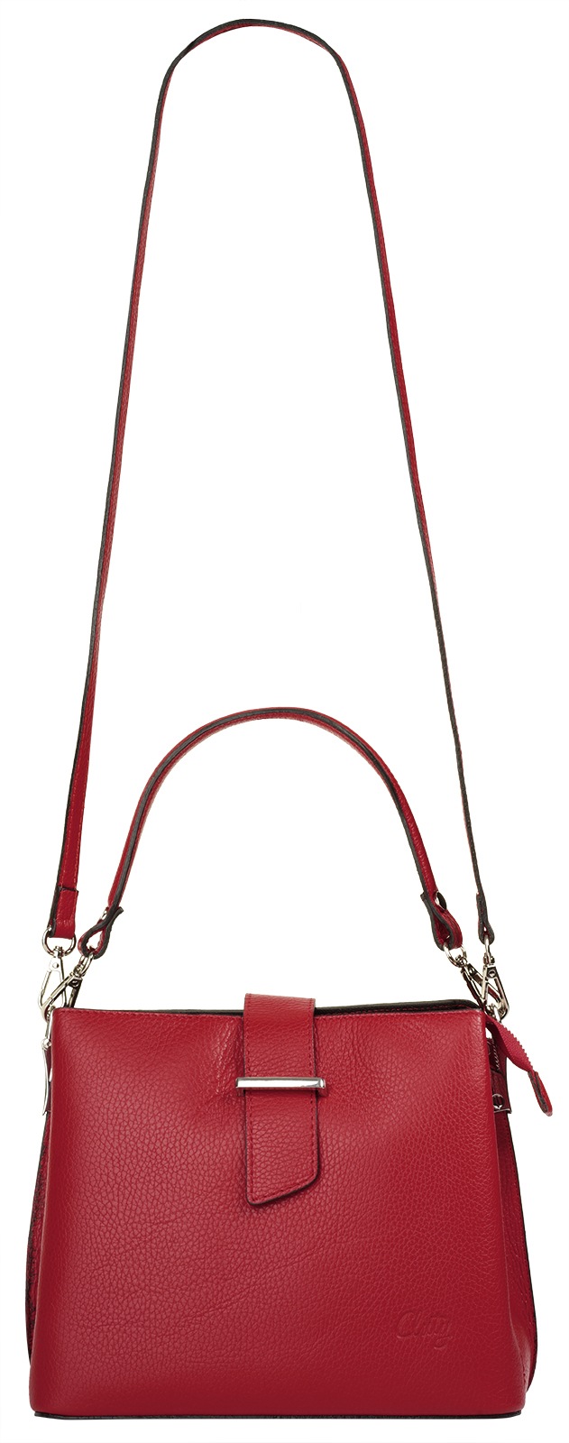 Cluty Henkeltasche, echt Leder, Made in Italy