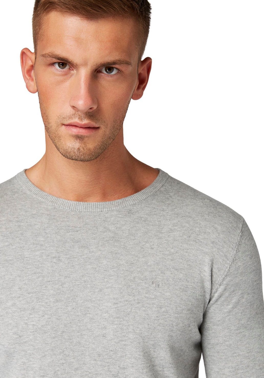 TOM TAILOR Rundhalspullover, meliert