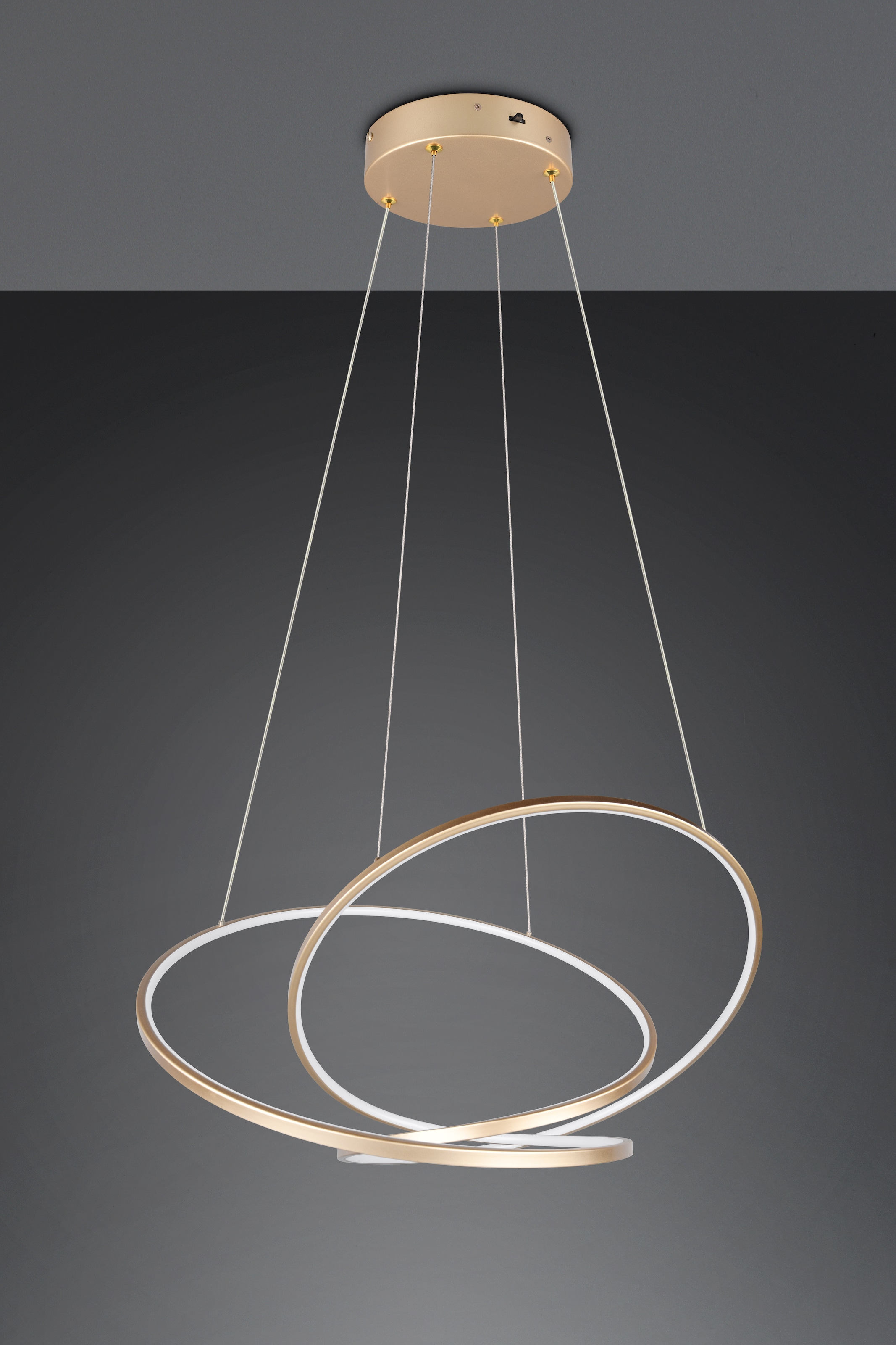 TRIO Leuchten LED Pendelleuchte »DARVIN, LED Hängelampe 52W 6700 Lumen, dimmbar, Lichtfarbe einstellbar« LED-Board 1 Stk. warmweiß - kaltweiß CCT 2300/3000/4000K warmweiß-kaltweiß, höhenverstellbar bis max 150cm