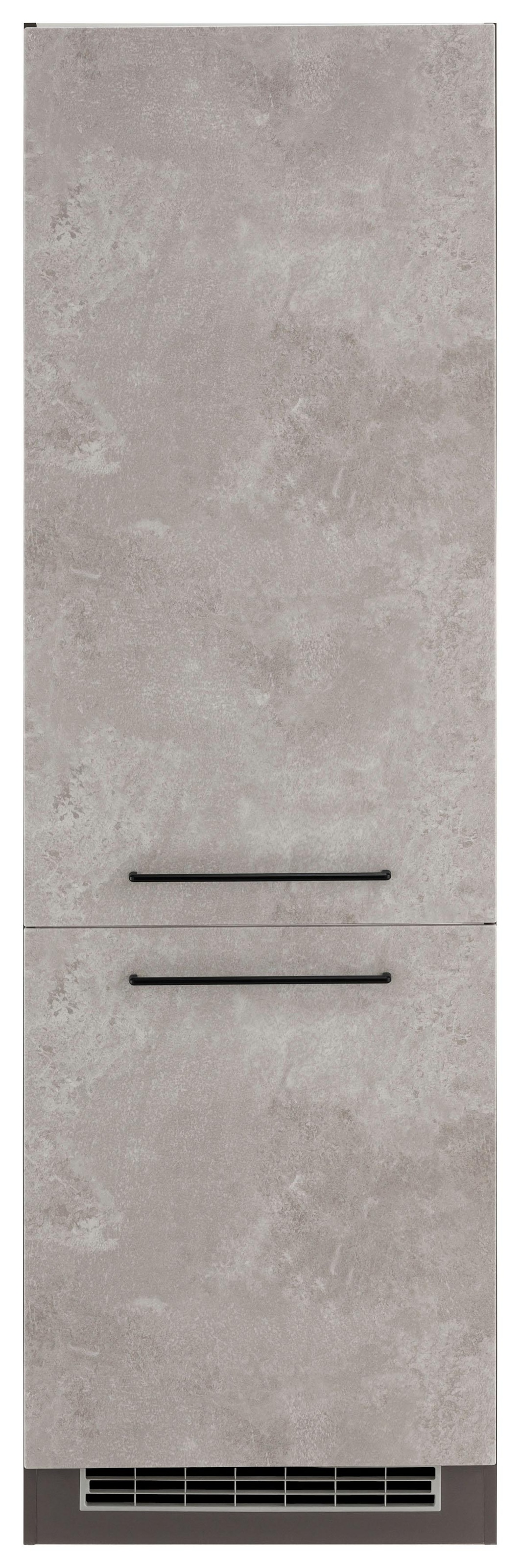 KOCHSTATION Kühlumbauschrank »KS-Tulsa«, 60 cm breit, 200 cm hoch, 2 Türen, schwarzer Metallgriff, MDF Front