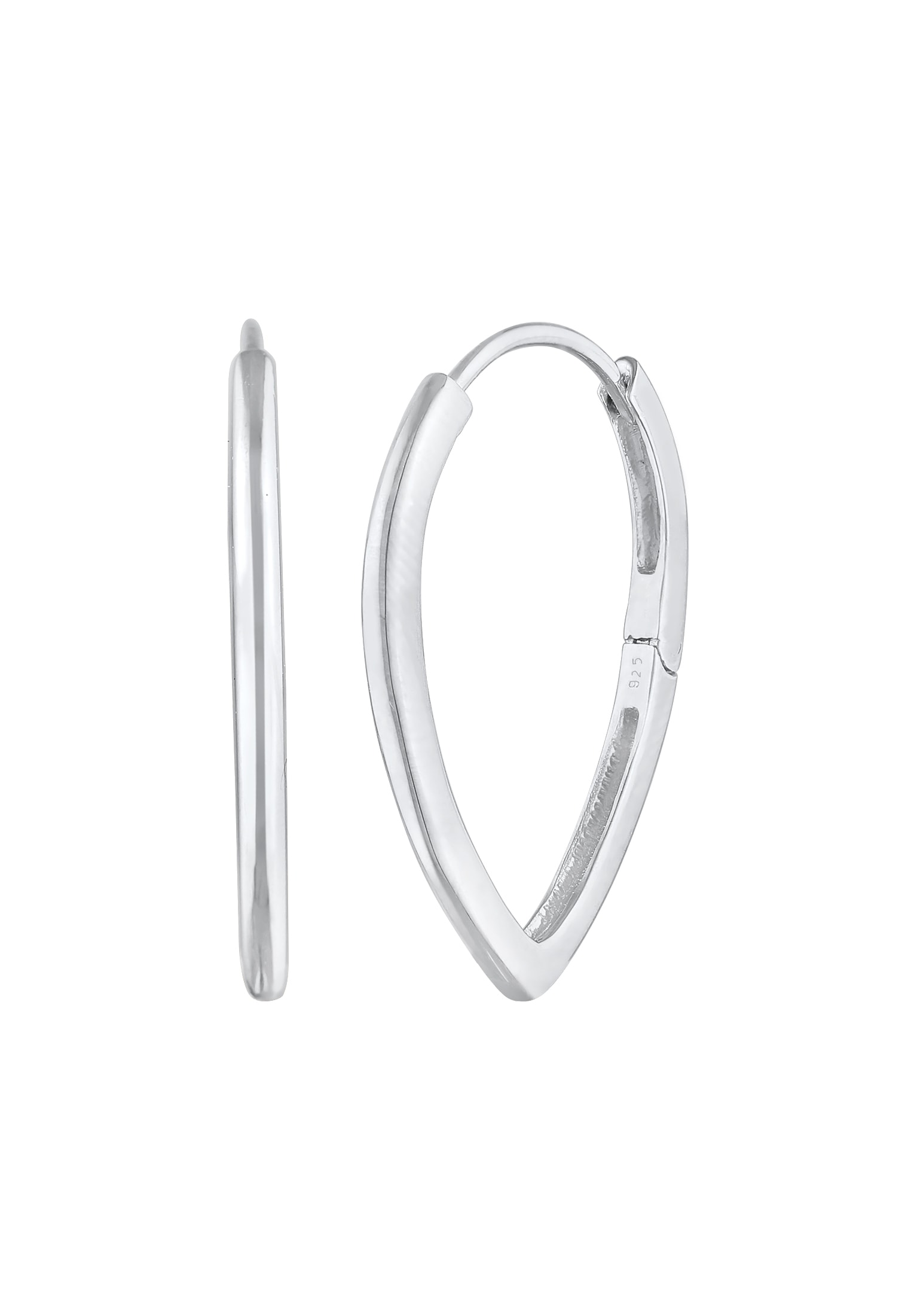 Elli Paar Creolen »Ohrringe Scharnier Creolen Tropfen Design 925 Silber«