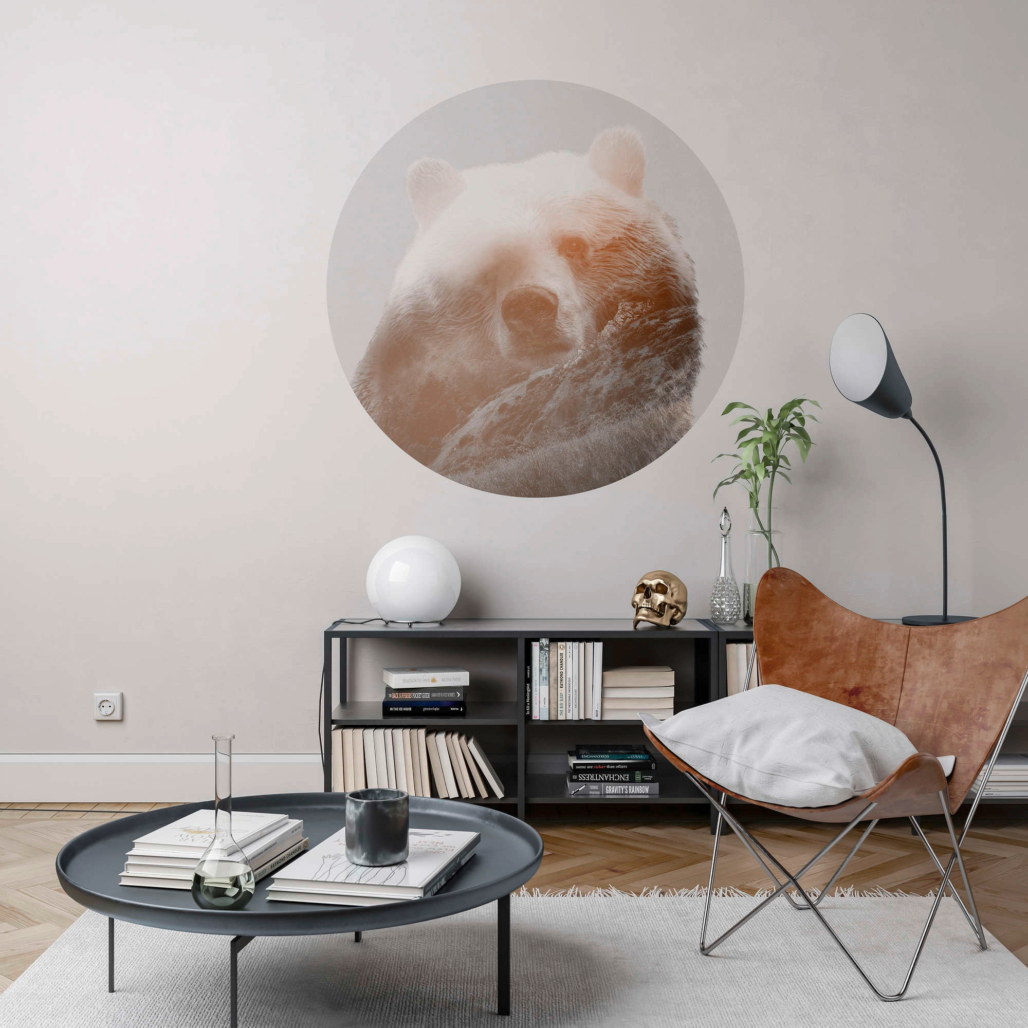 Komar Vliestapete »Vlies selbstklebend - Bearava - Größe 125 x 125 cm«, bedruckt, Wohnzimmer, Schlafzimmer