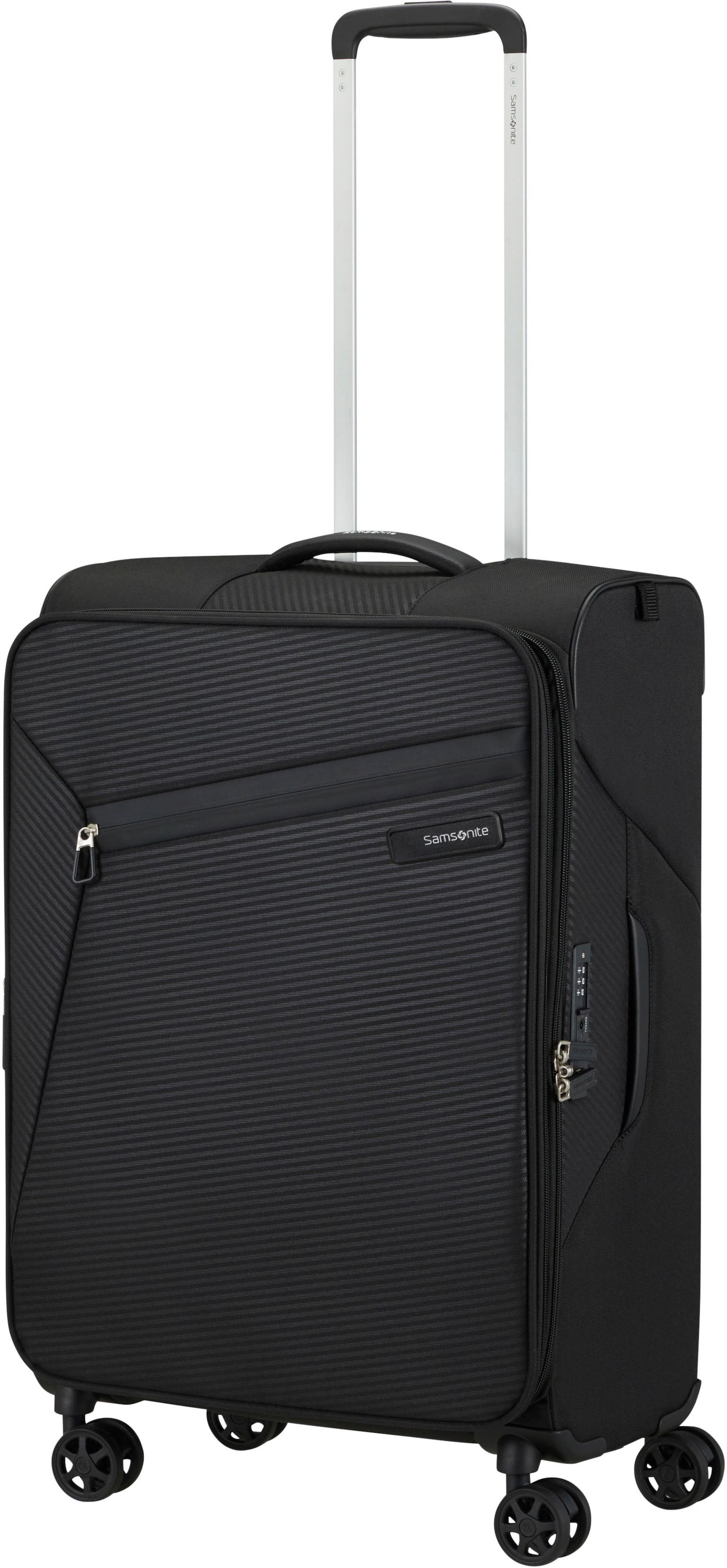 Samsonite Weichgepäck-Trolley »LITEBEAM, verschiedene Größen und Farben«, 4 Rollen, Reisekoffer Aufgabegepäck Trolley Volumenerweiterung bei M/L