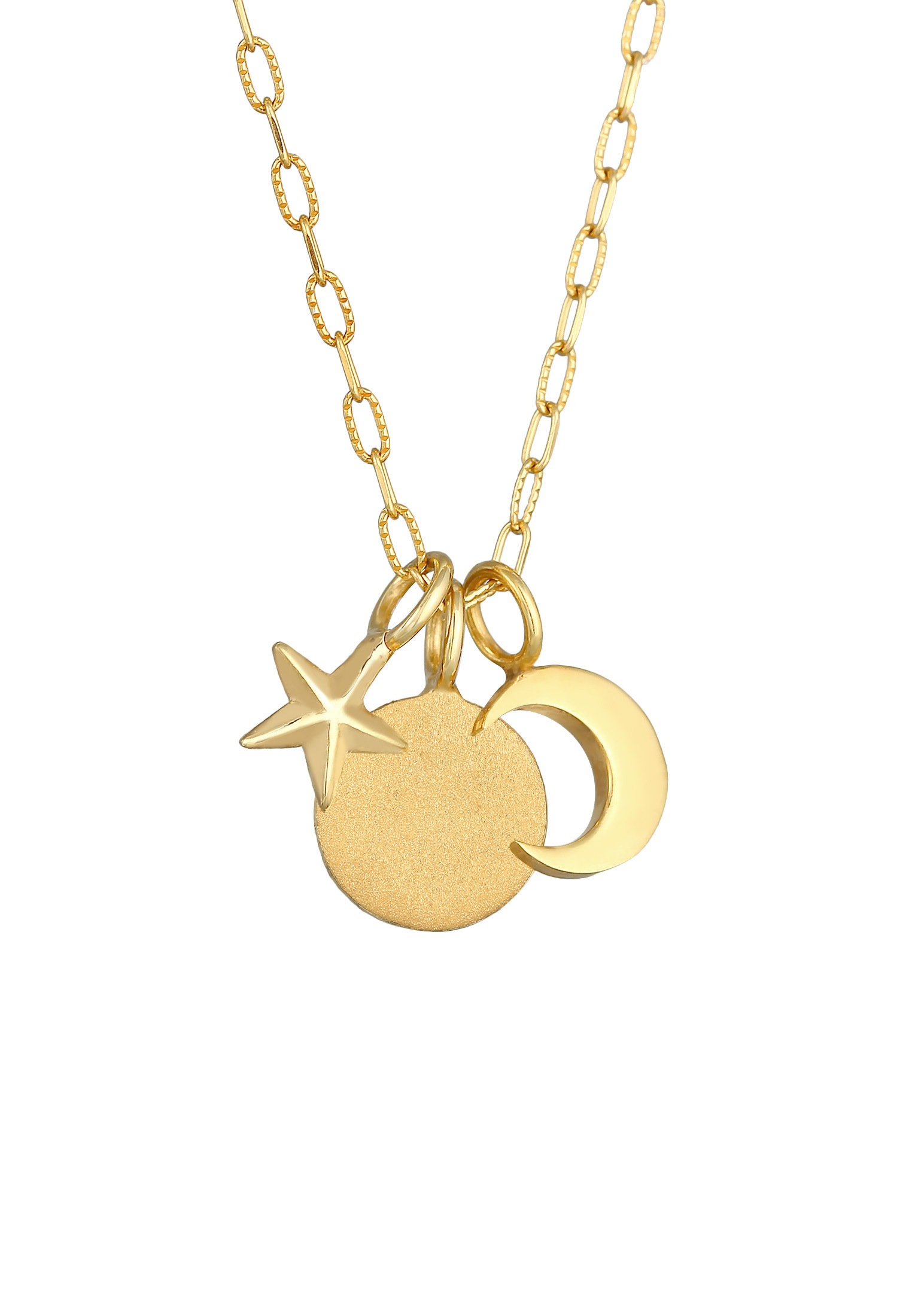 Elli Kette mit Anhänger »Halskette Sonne Mond Stern Symbol 925 Silber«