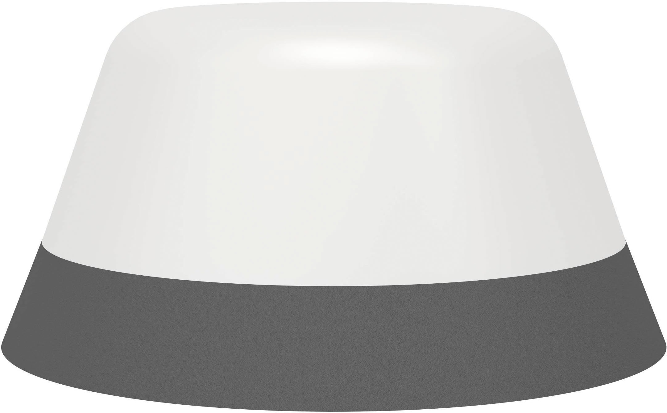 EGLO Tischleuchte »Meggiano Tischlampe, kabellos, aufhängbarer Lampenschirm, IP54, Lampe« LED-Modul 1 Stk. RGB | Warmweiß Tischleuchte - H32 x Ø15 cm - grau - 1X1,5W;1X0,8W inkl.