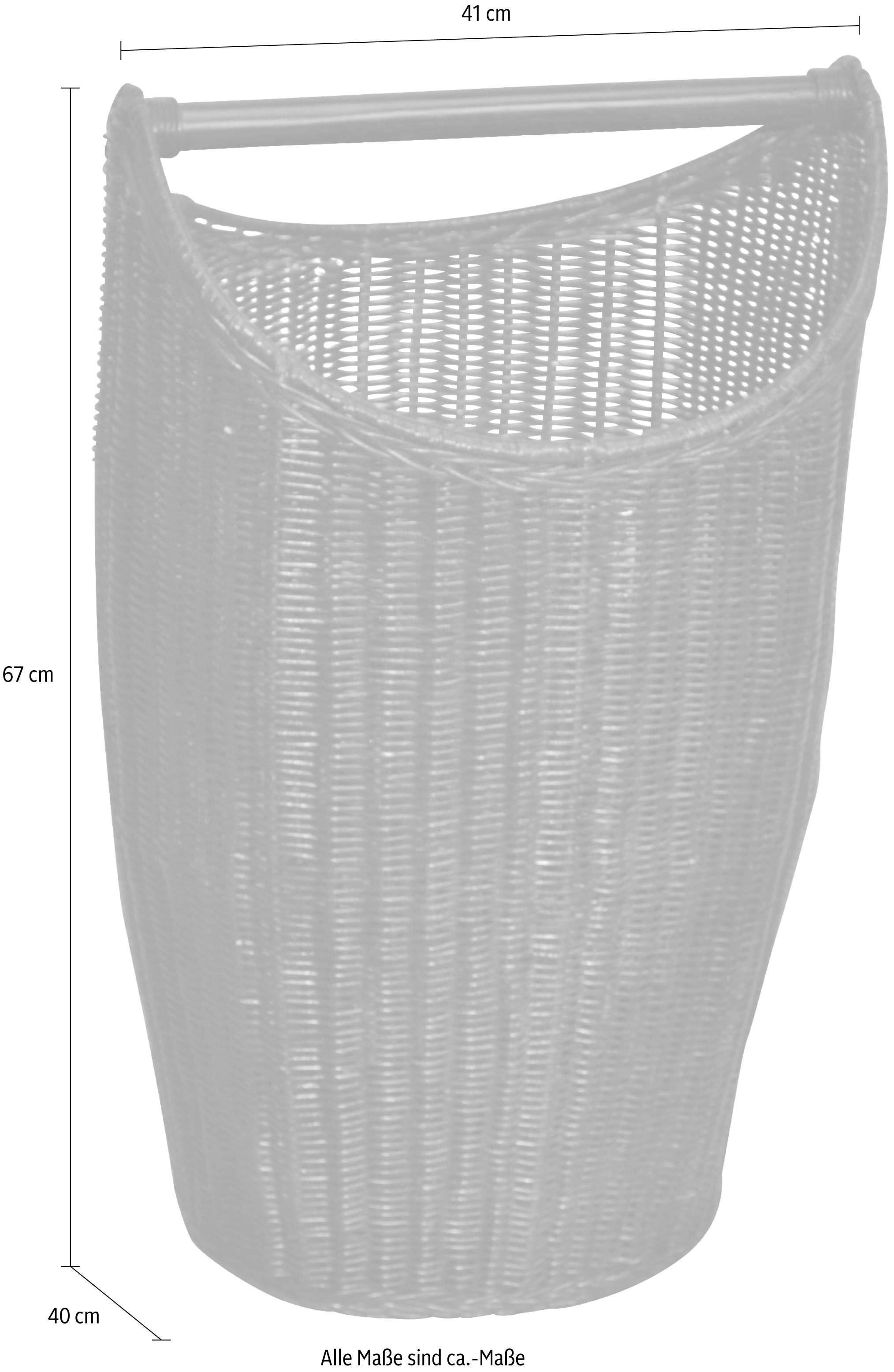 Home affaire Wäschekorb, Rattangeflecht, Landhaus-Stil, Höhe mit Shop im kaufen OTTO 67 cm Griff, Online