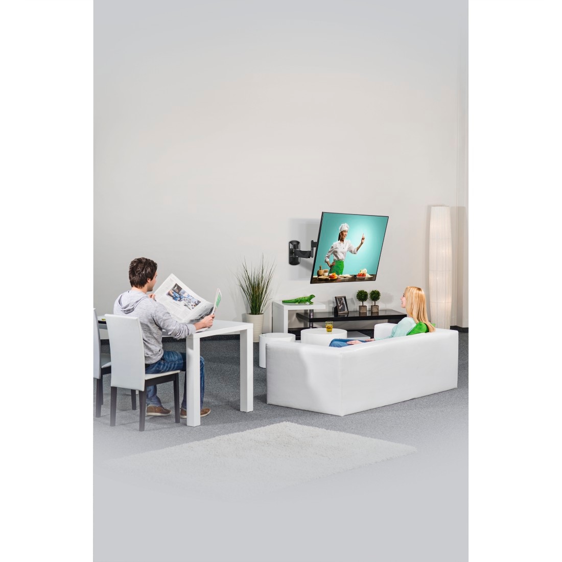 Hama TV-Wandhalterung »TV Halterung, schwenkbar, vollbeweglich, 25 - 66 cm (10" - 26")«, bis 66 cm Zoll