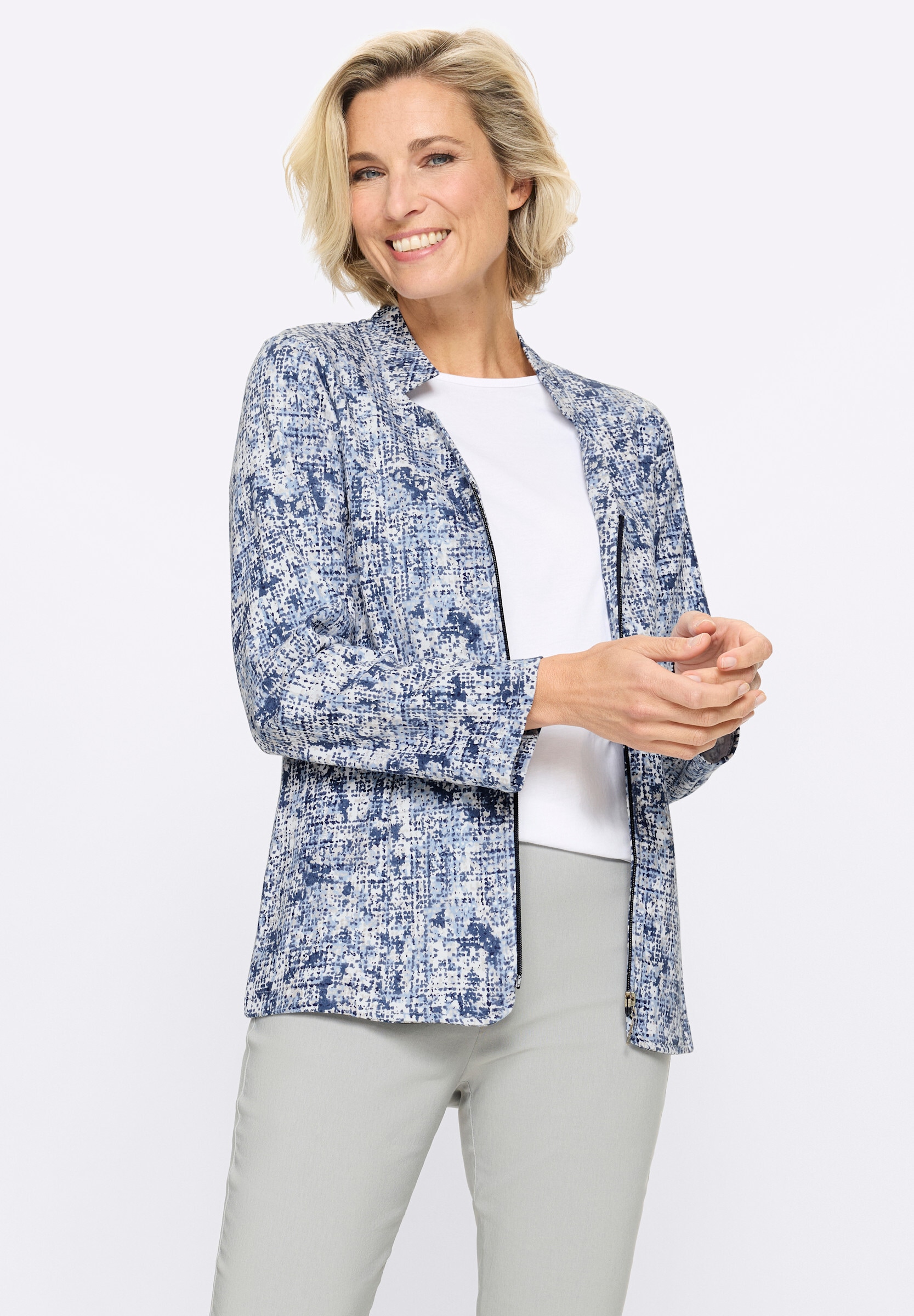 Sieh an! Sweatblazer »Sweatblazer Sweatblazer in Bouclé-Optik«