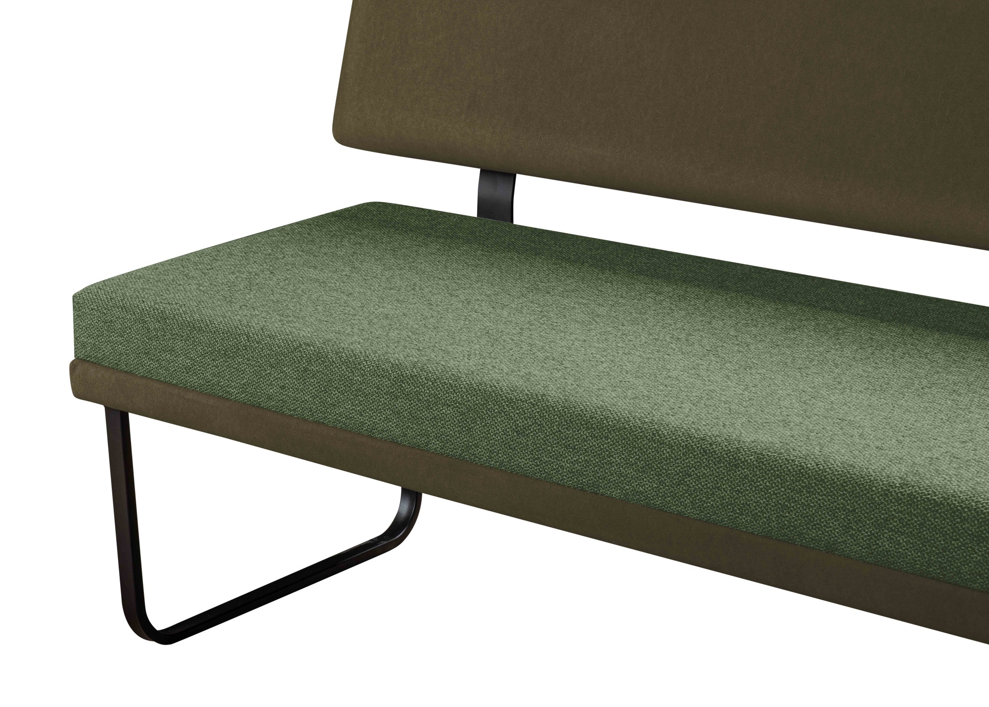 OTTO home Sitzbank »Gabi Esszimmerbank, Bank, Küchenbank, Polsterbank« Gestell aus matt-schwarzem Flachmetall, stabil, 2-Stoff-Design