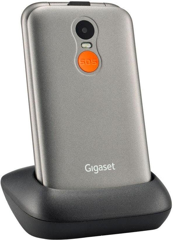 Gigaset Klapphandy »GL590«, Titan-silber, 7,3 cm/2,8 Zoll, 0,03 GB Speicherplatz, 3 MP Kamera