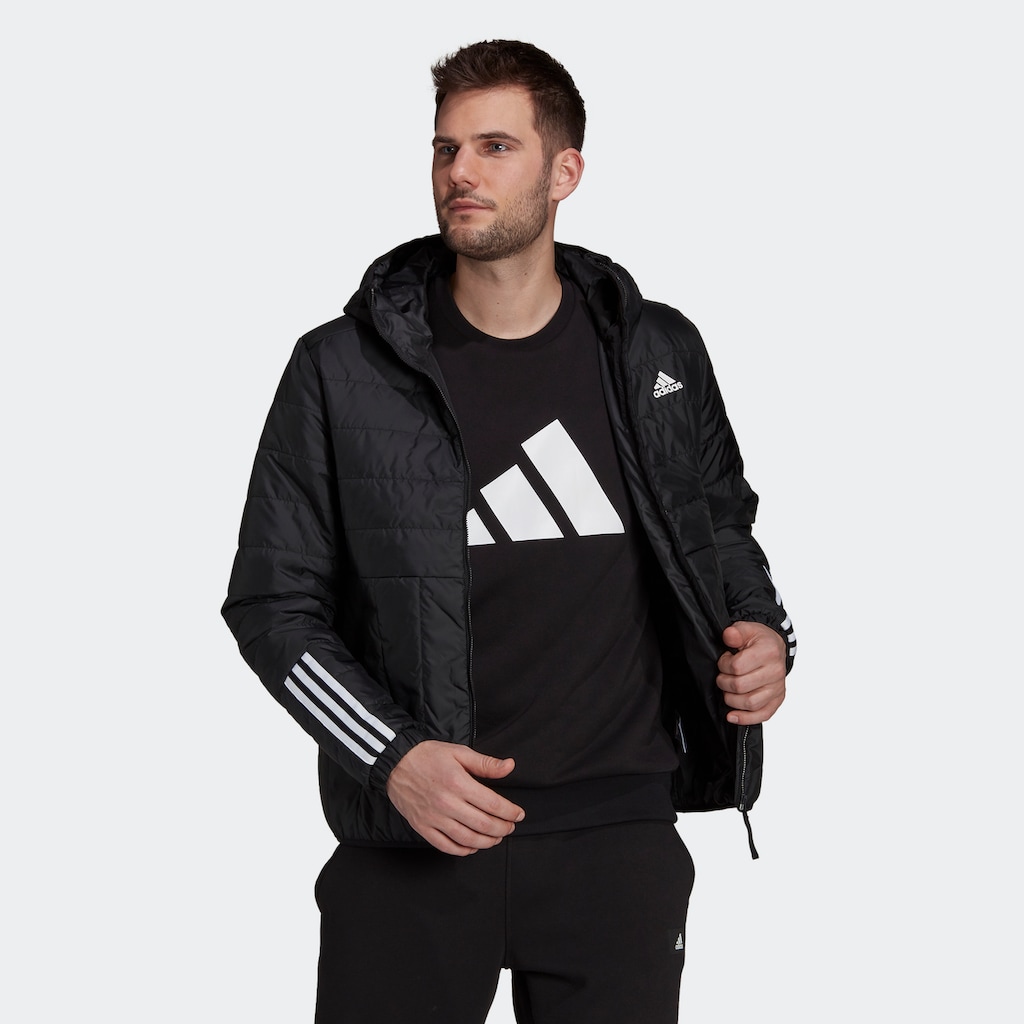 adidas Sportswear Outdoorjacke »ITAVIC 3STREIFEN LIGHT HOODED«, mit Kapuze