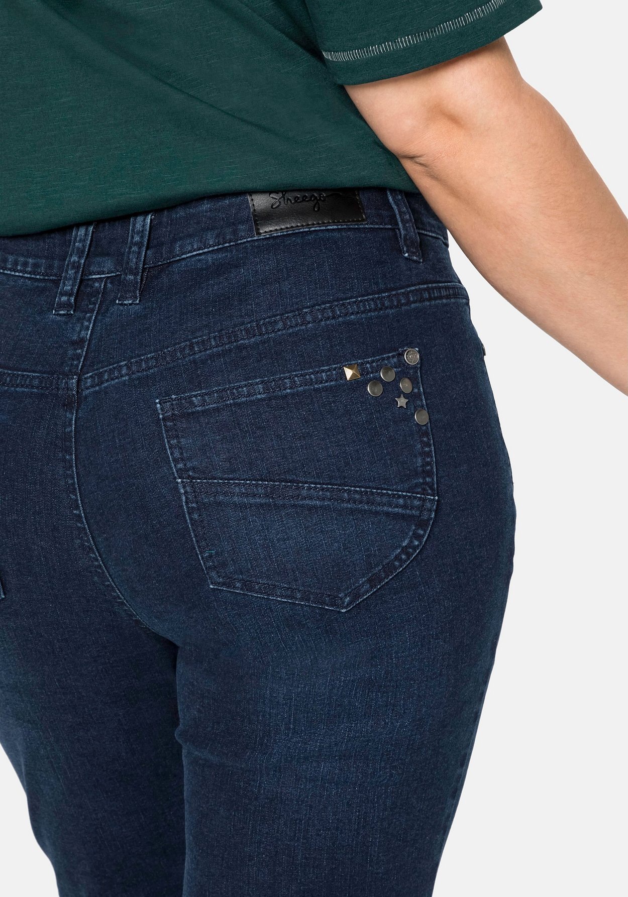 Sheego Bootcut-Jeans »Jeans in 7/8-Länge mit hoch geschlitztem Saum«
