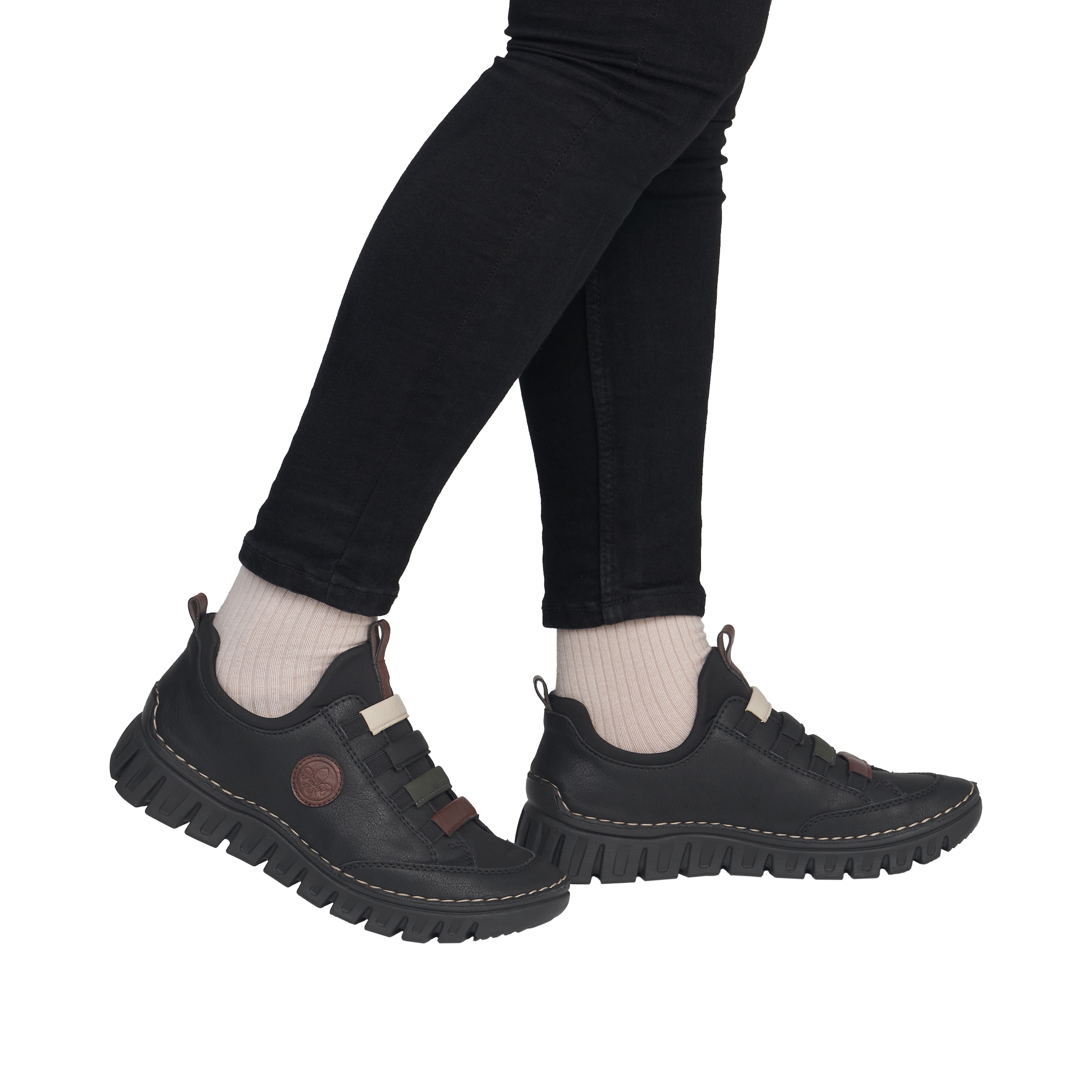 Rieker Slip-On Sneaker  Slipper, Schlupfschuh, Halbschuh mit elastischem Einstieg