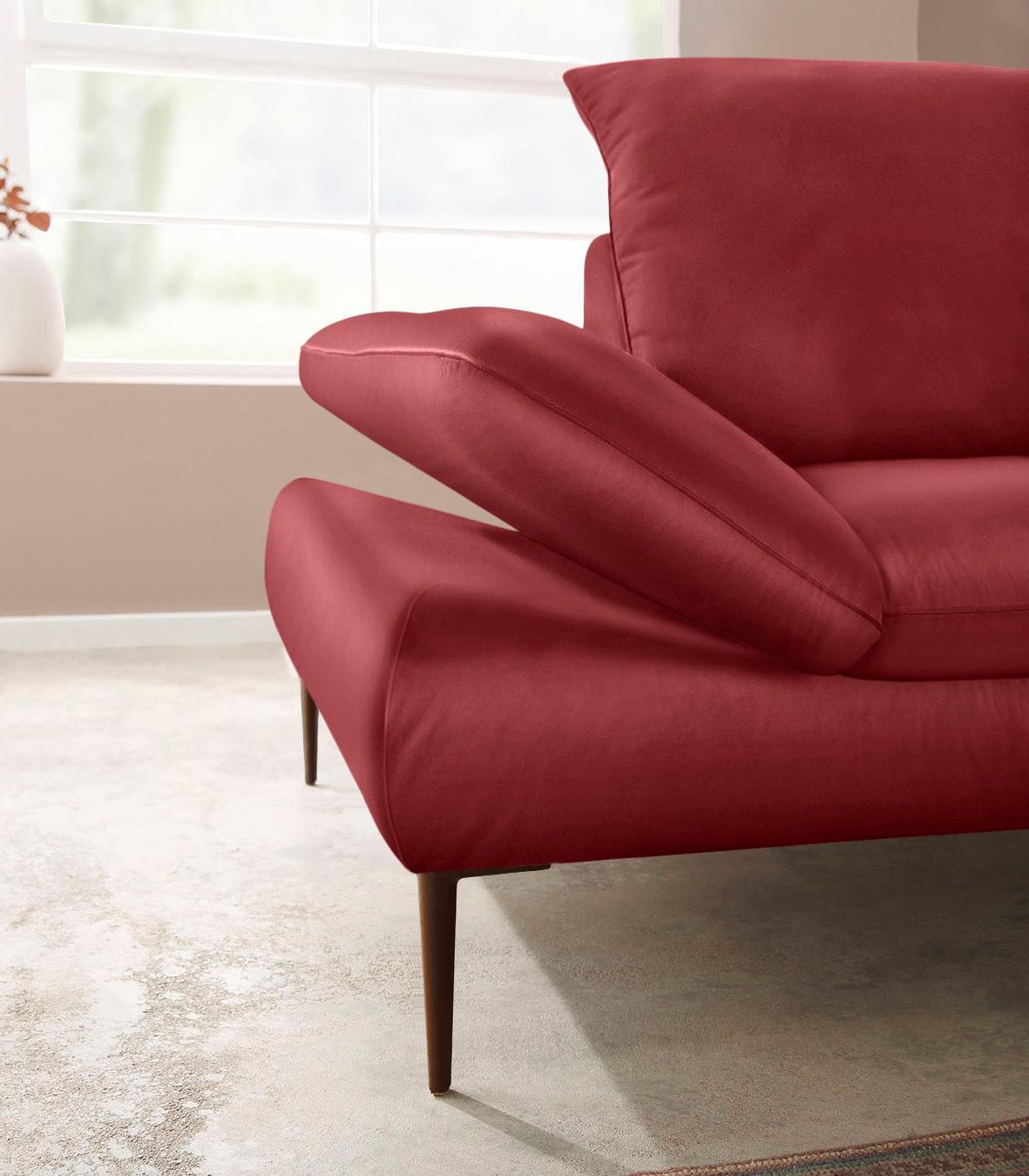 W.SCHILLIG Ecksofa »enjoy&MORE, Designsofa, elegant und bequem, L-Form«, Sitztiefenverstellung, Füße bronze pulverbeschichtet, Breite 294 cm