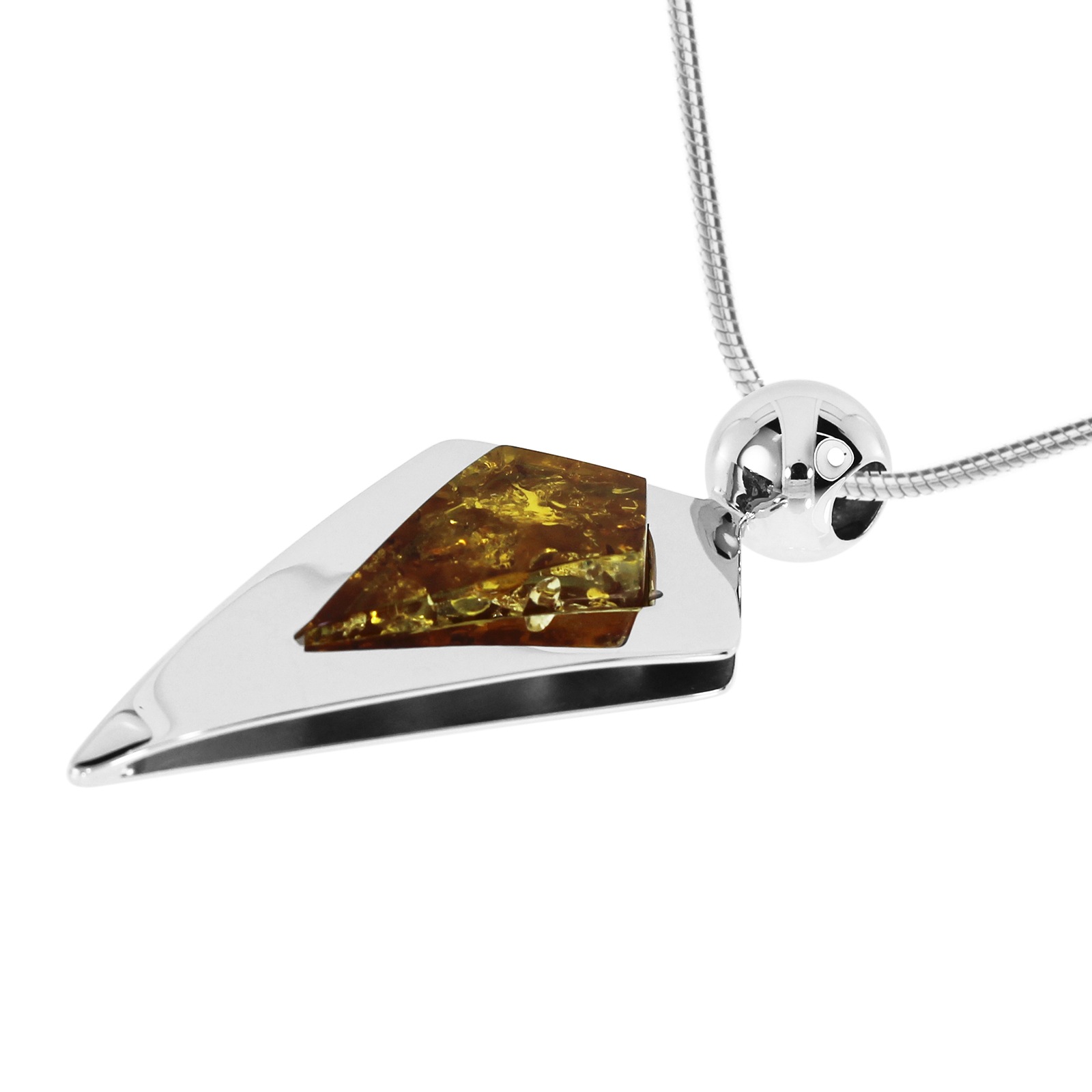 OSTSEE-SCHMUCK Kette mit Anhänger »- Erka - Silber 925/000 - Bernstein«