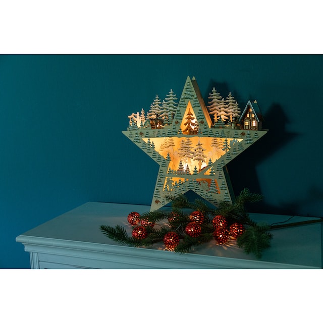 Myflair Möbel & Accessoires LED Dekoobjekt, Stern mit LED-Beleuchtung, aus  Holz, Höhe ca. 42 cm, Weihnachtsdeko online bei OTTO
