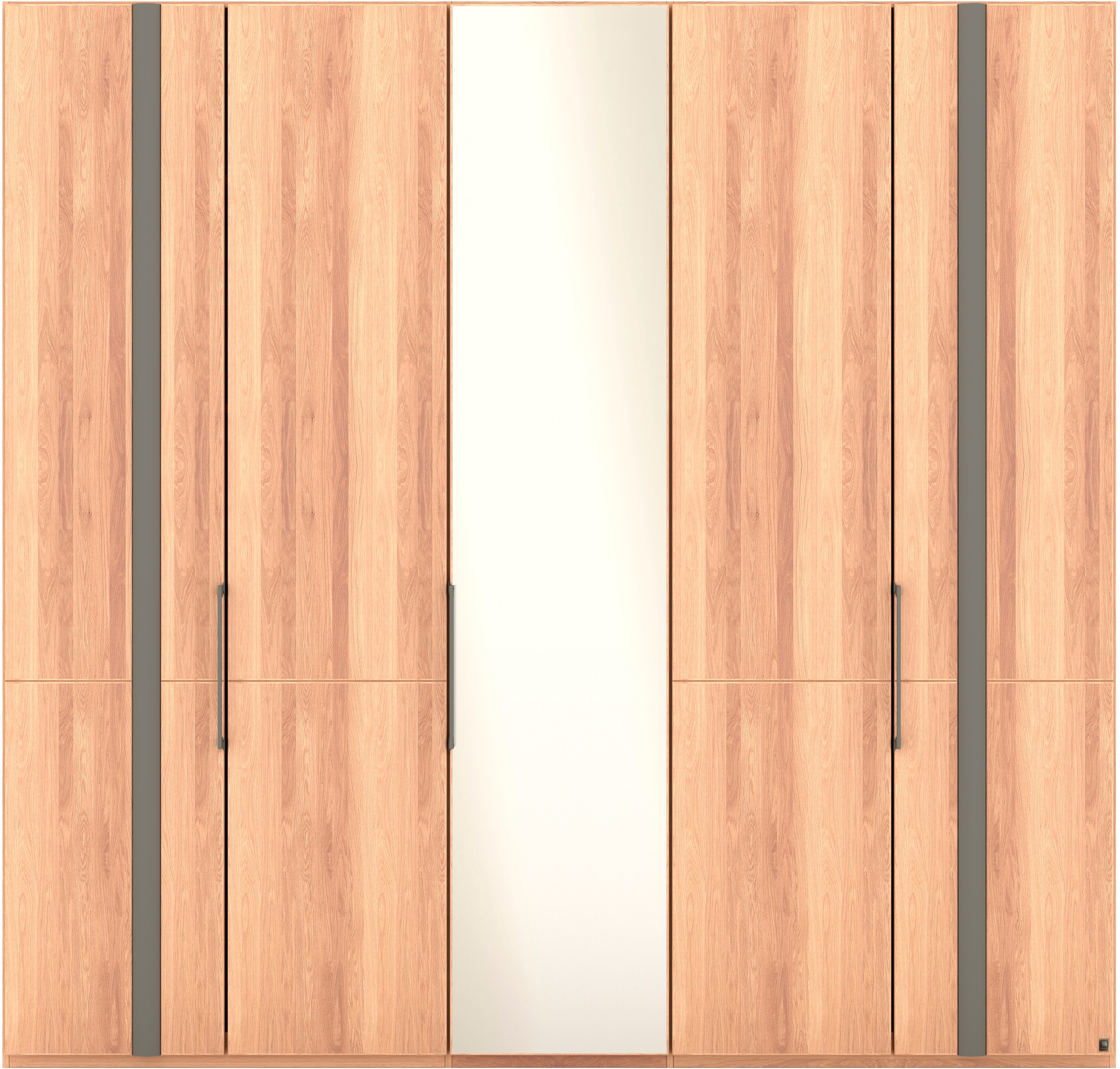 Musterring Drehtürenschrank »Sorrent, Kleiderschrank, Schrank, teilmassiv Eiche«, (mit Türdämpfern, in 5 Breiten & 2 Höhen, extra Böden, MADE IN GERMANY), Türen Eiche massiv oder als Parsol-Bronze-Spiegel, verschiedene Maße