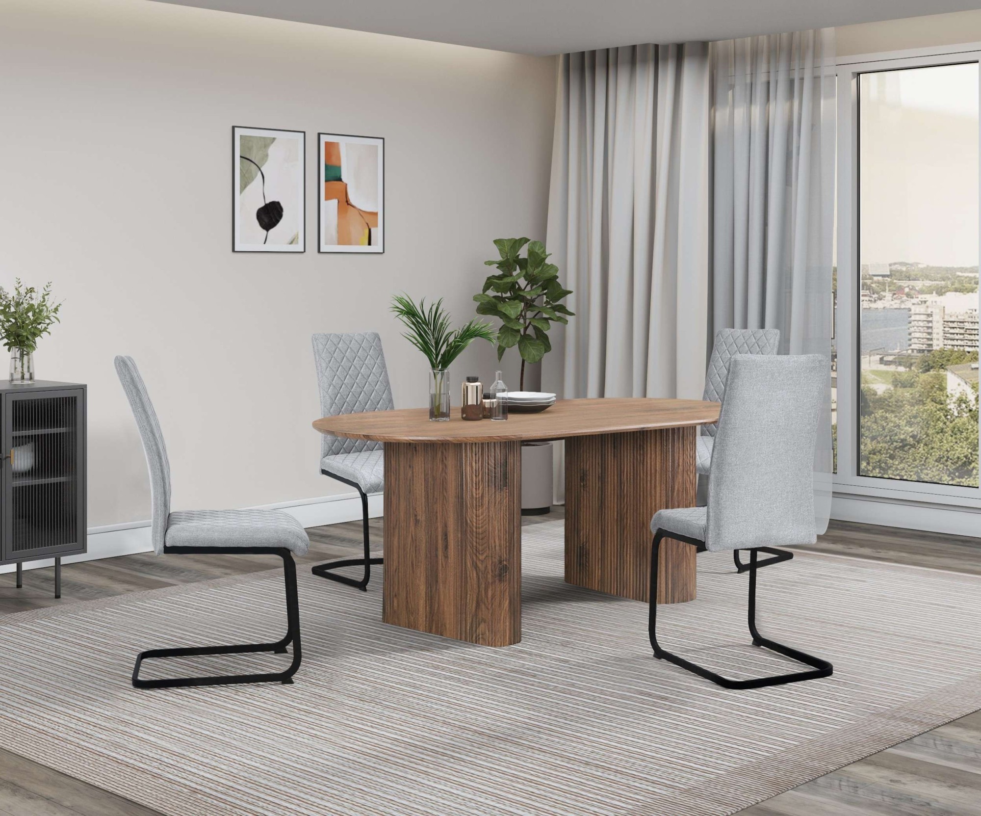 OTTO home Esszimmerstuhl »Valbourg« () Freischwinger, gepolsterte Rückenlehne und Sitzfläche, 2er Set